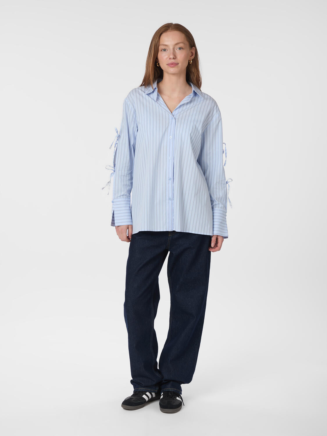 Selini Multi Stripe skjorte - Light Blue