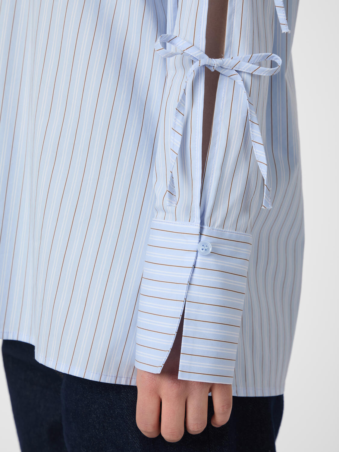 Selini Multi Stripe skjorte - Light Blue