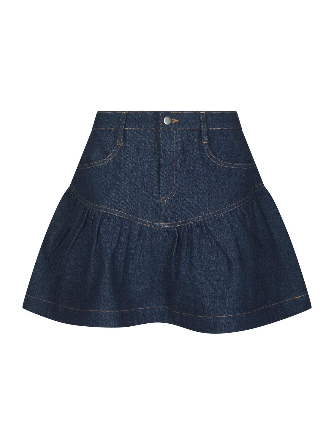 Tripa Frill denimnederdel - blå