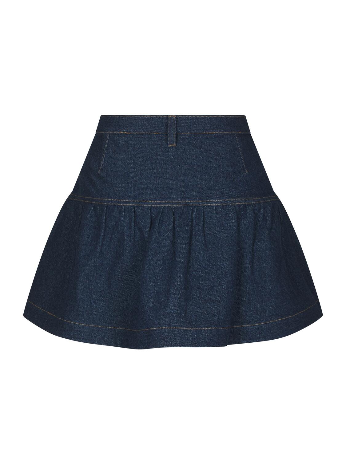 Tripa Frill denimnederdel - blå
