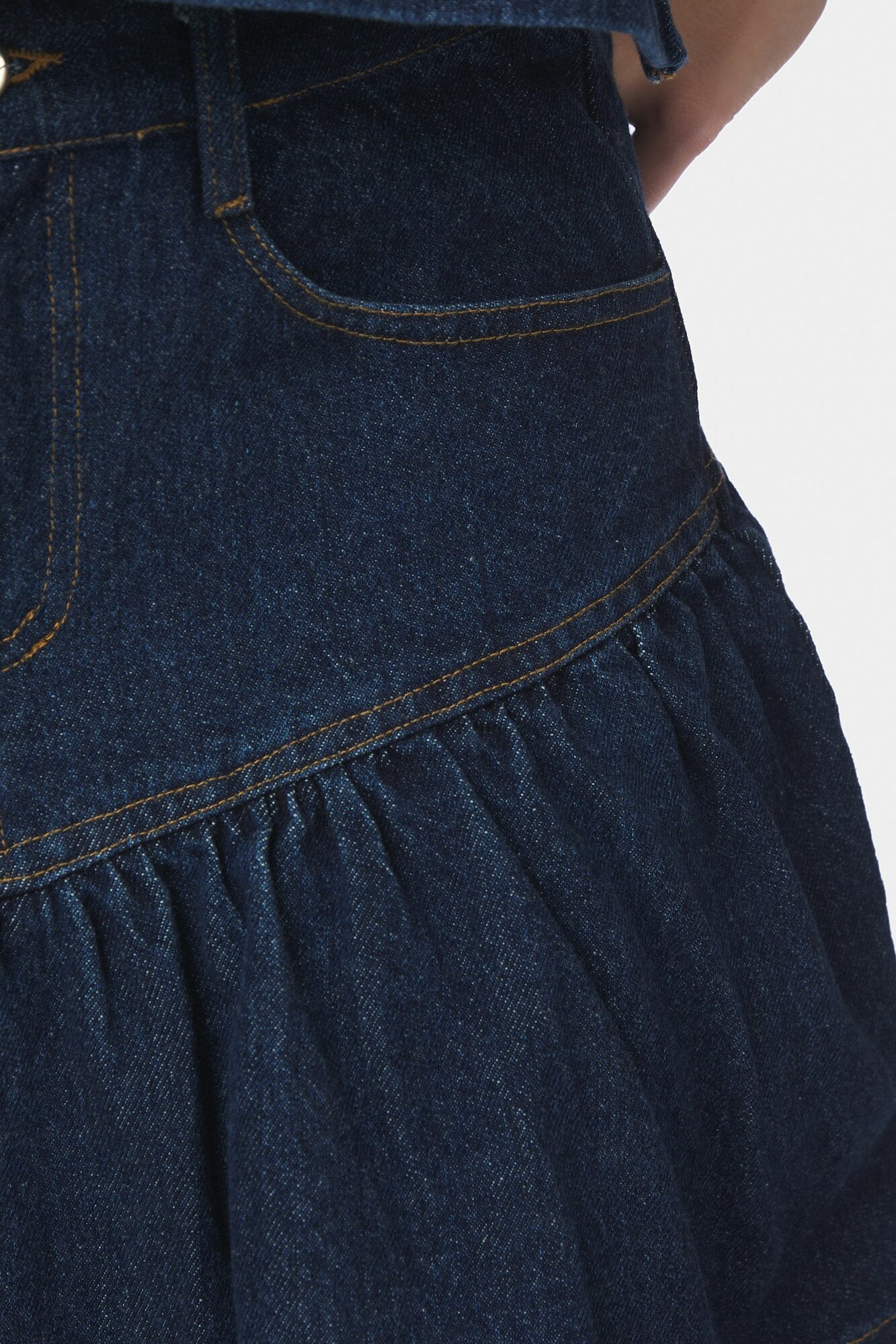 Tripa Frill denimnederdel - blå