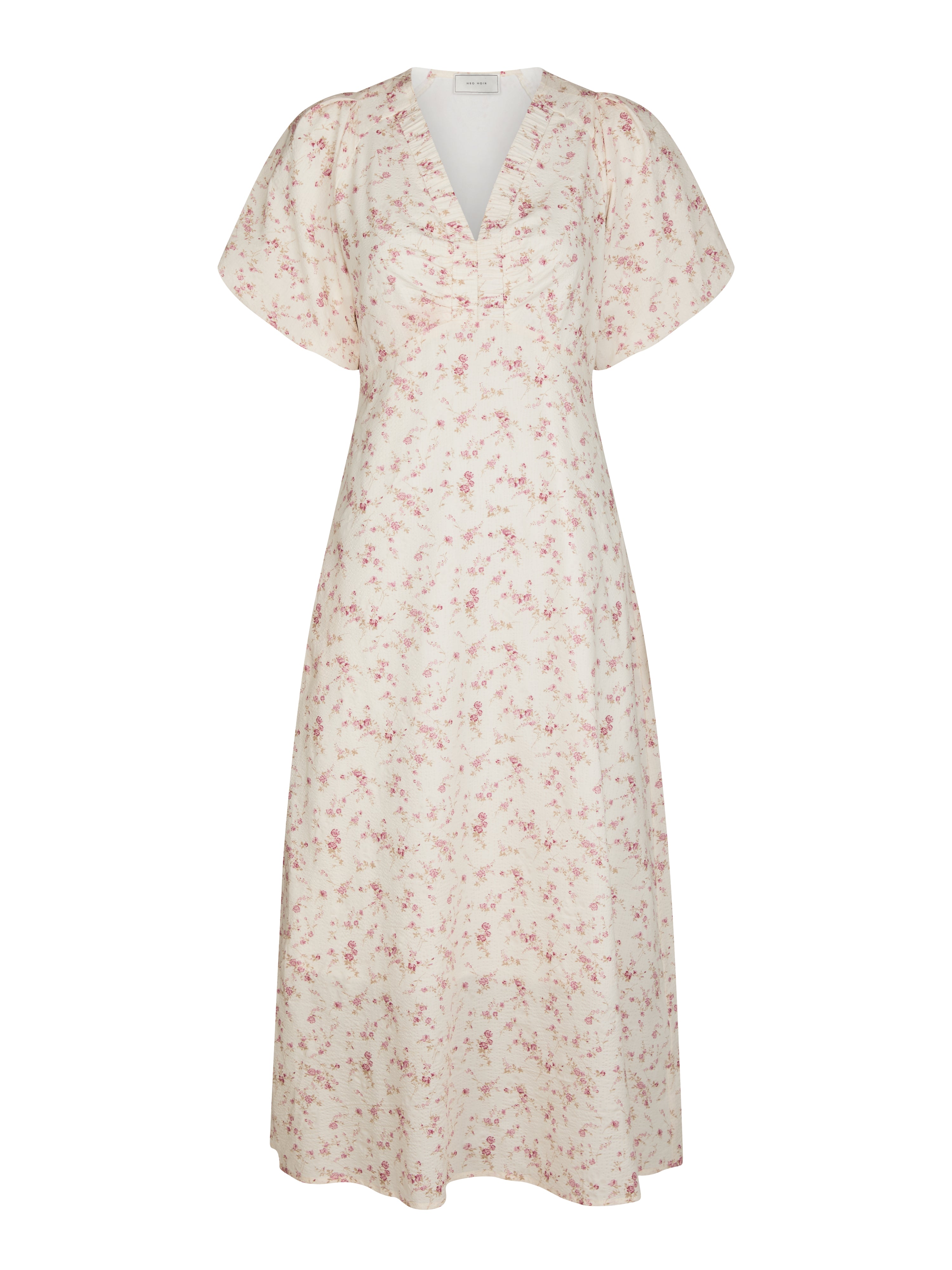 Illana Print midi kjole - Dusty Rose