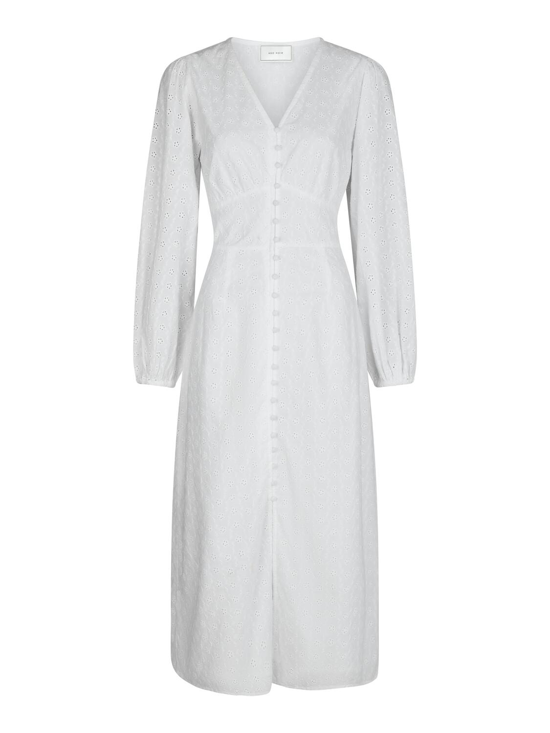 Alto Embroidery kjole - hvid