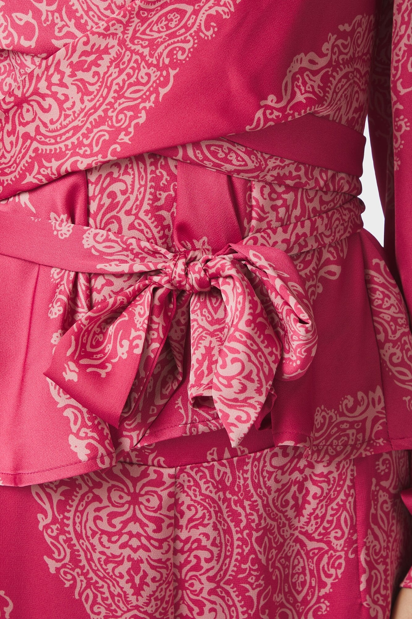 Rista Paisley Drop bluse - Cherry Pink