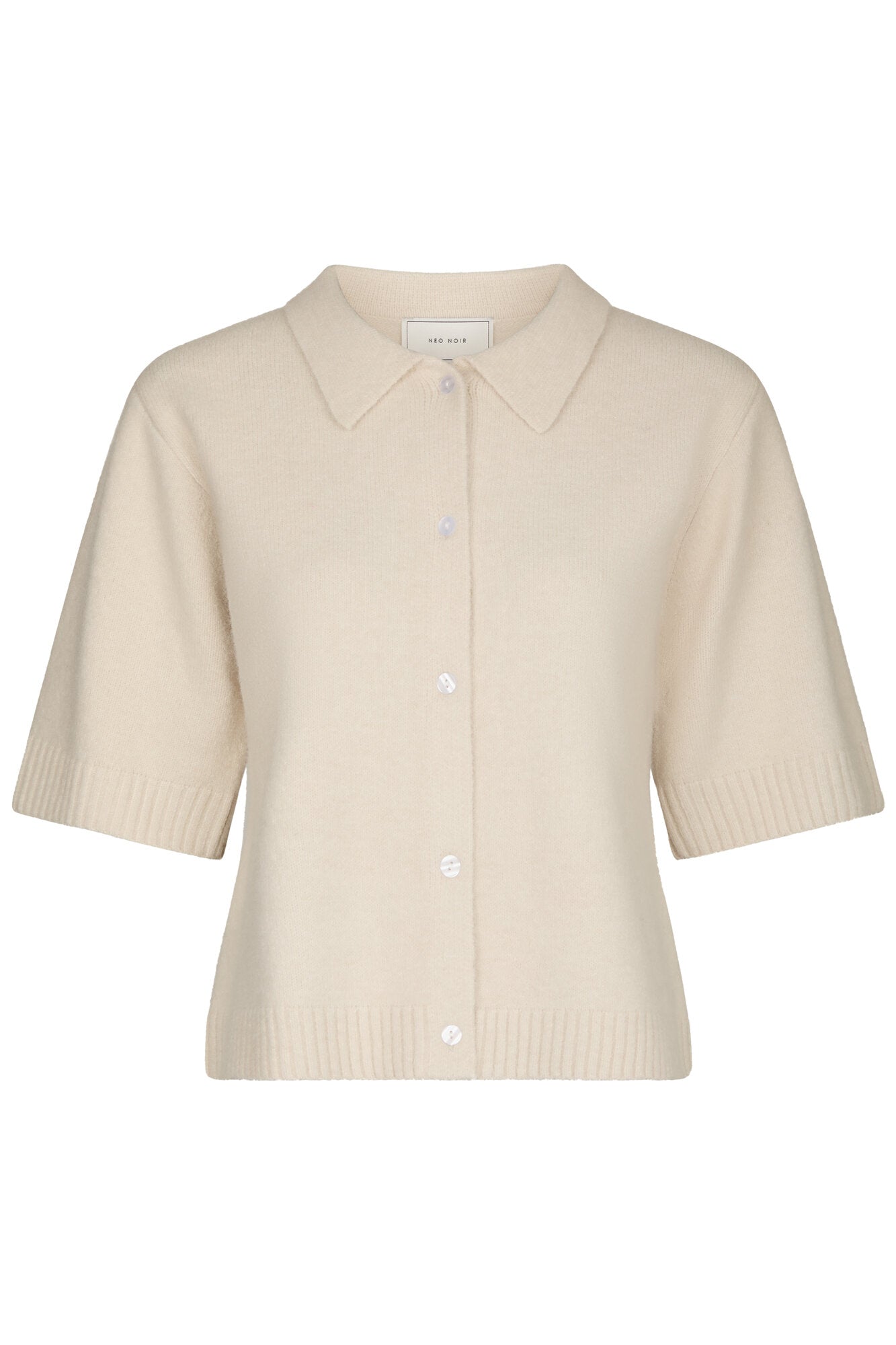 Cunna strikket polotrøje - Ivory