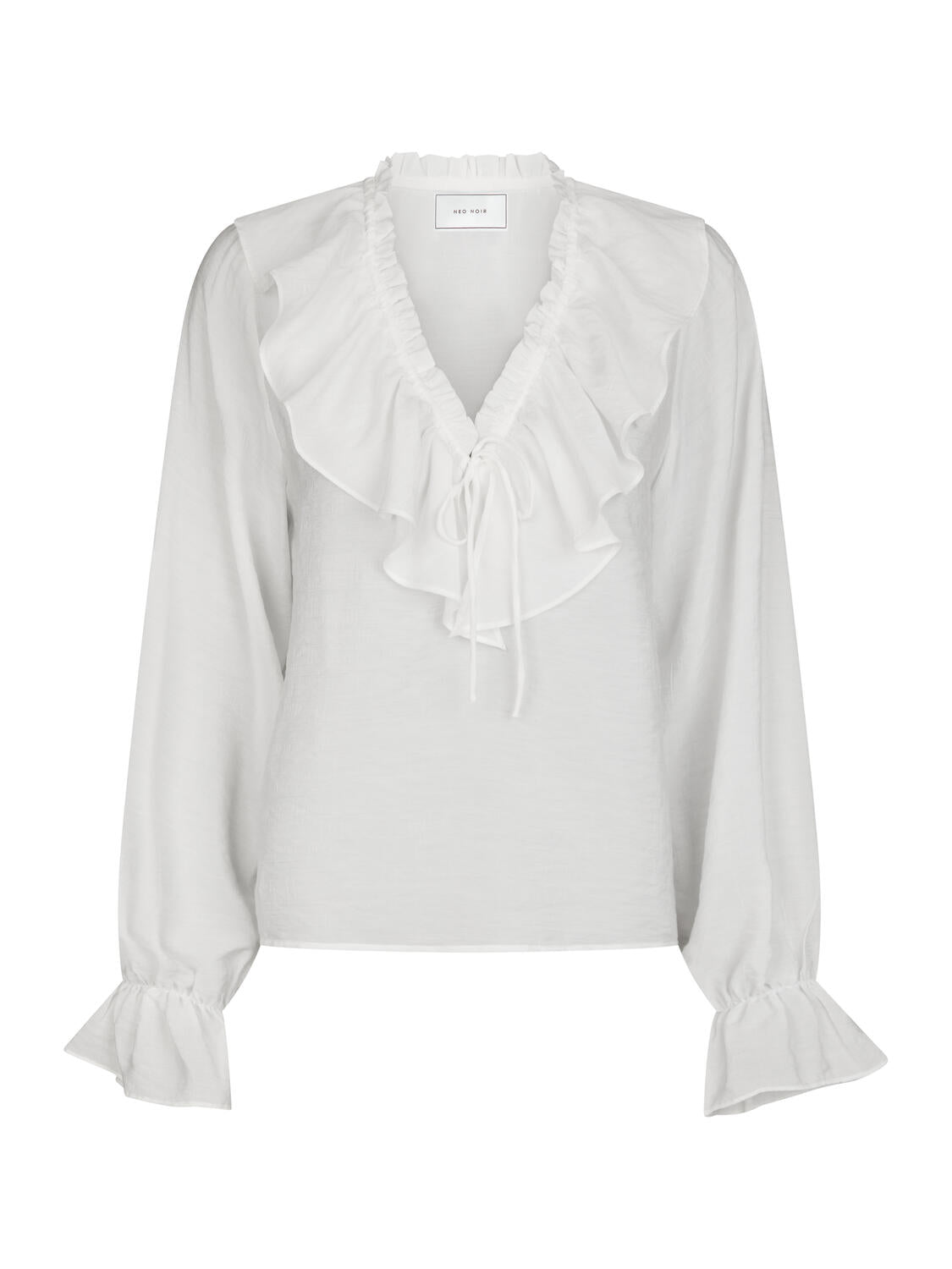 Aminea Ruffle bluse - hvid