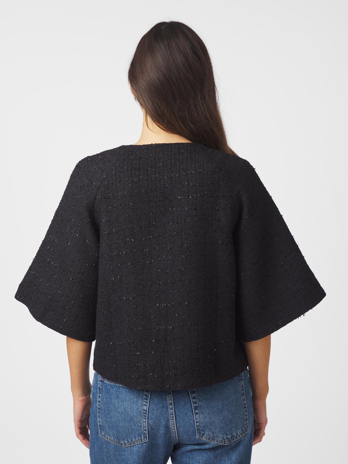 Rosella Boucle Mini jakke - sort