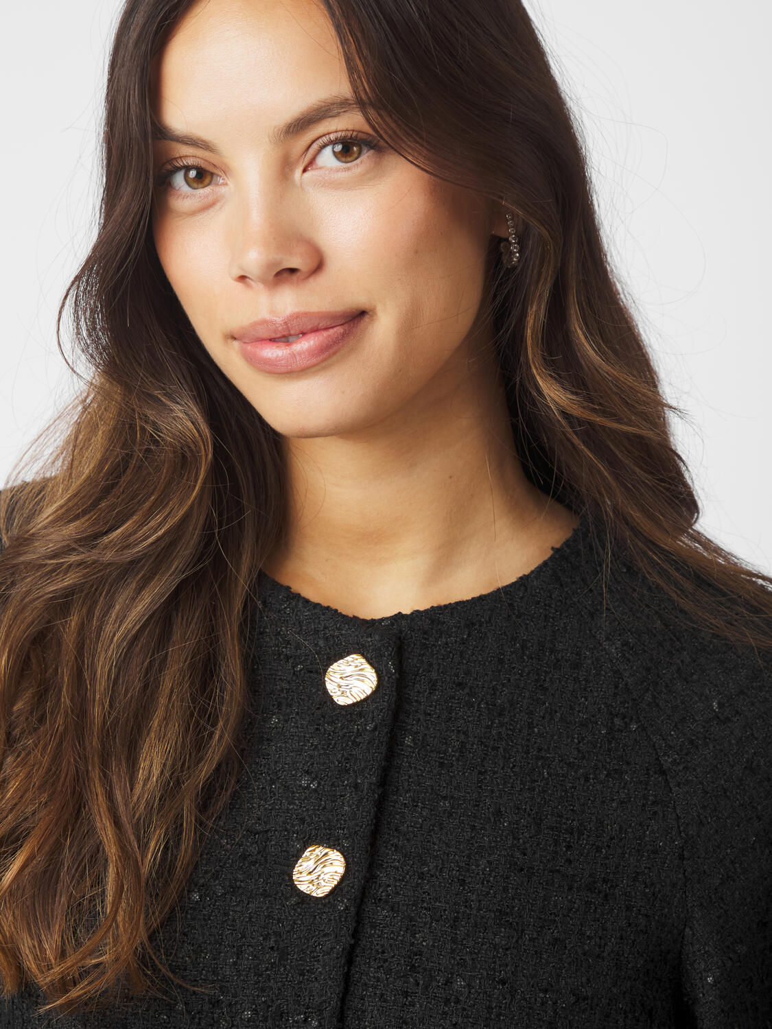 Rosella Boucle Mini jakke - sort