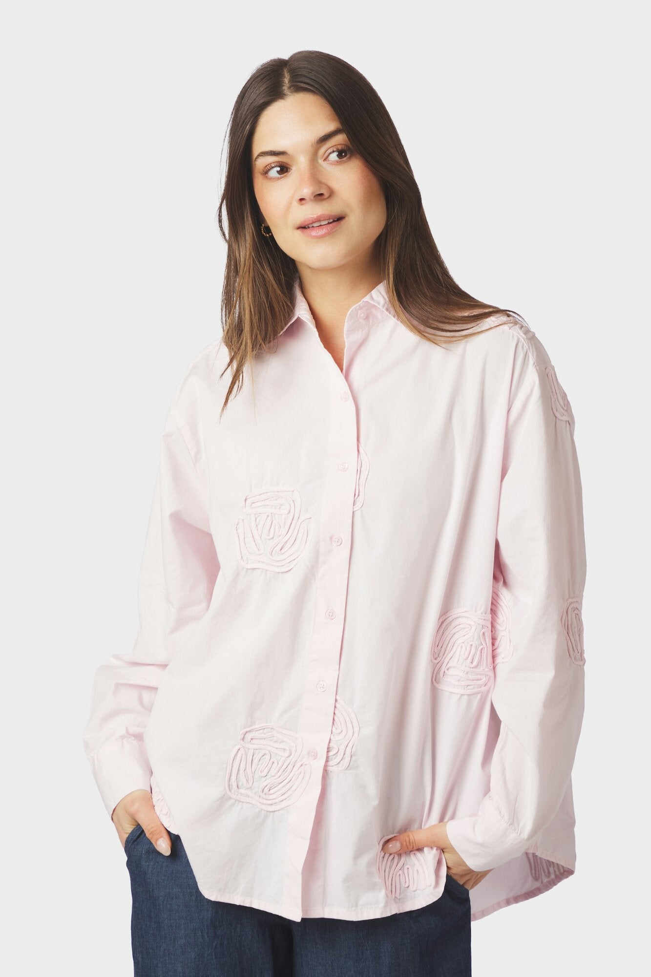 Dalma Dori Emb skjorte - Light Pink