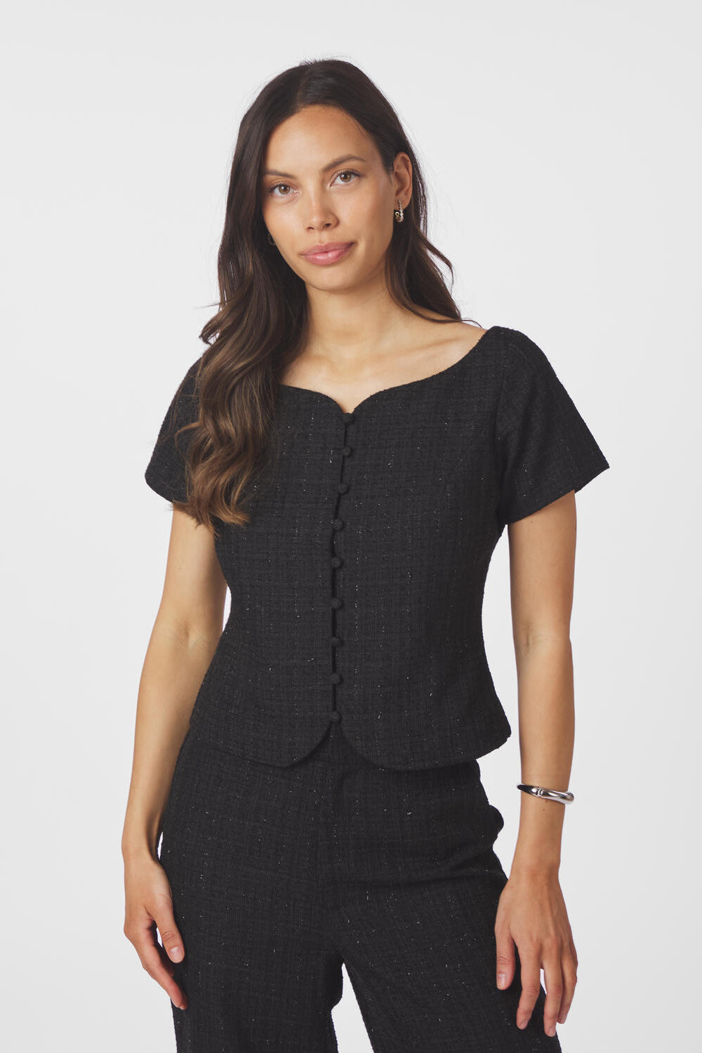 Tango Boucle top - sort