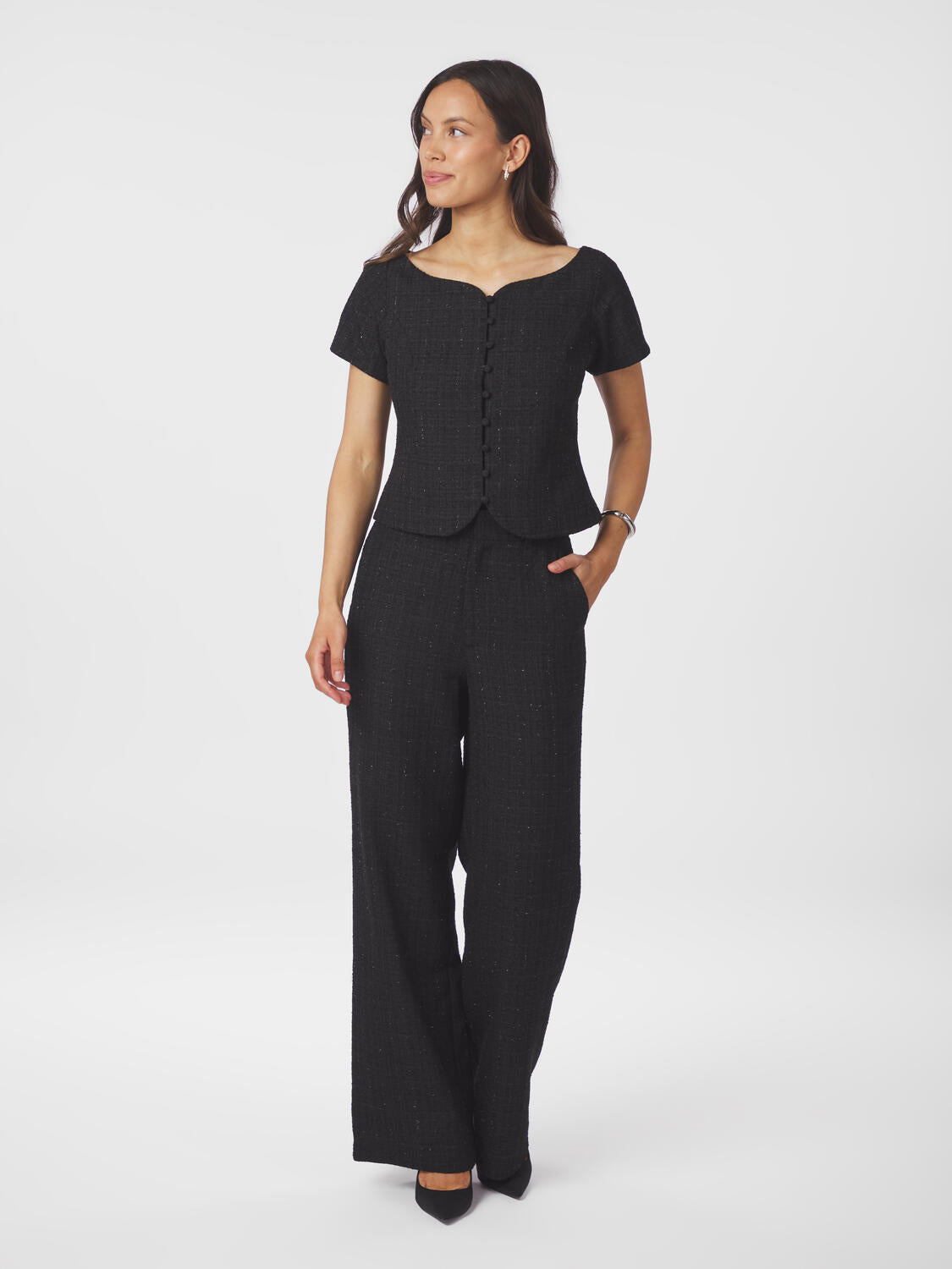 Tango Boucle top - sort
