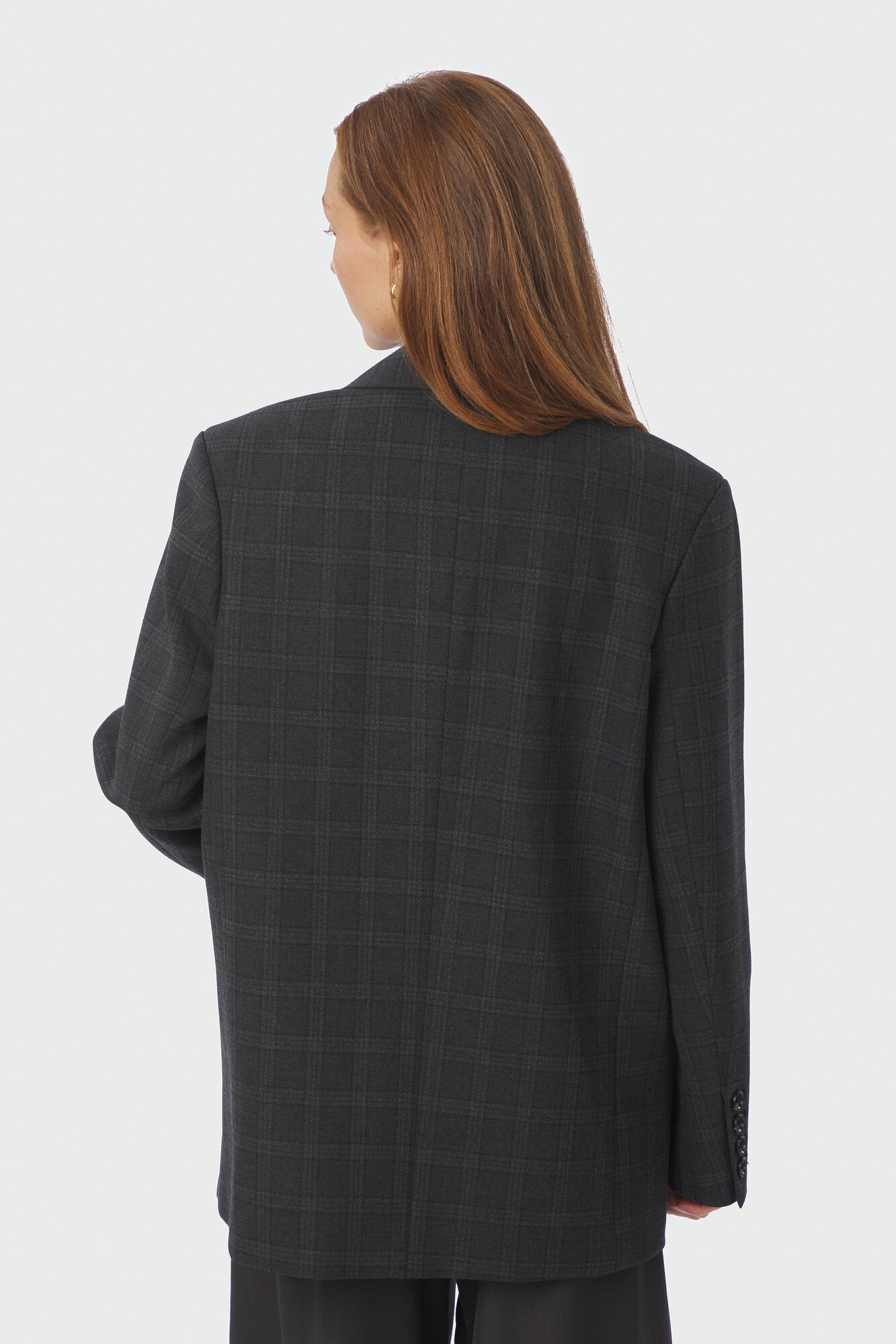 Gaby Check blazer - Antracit