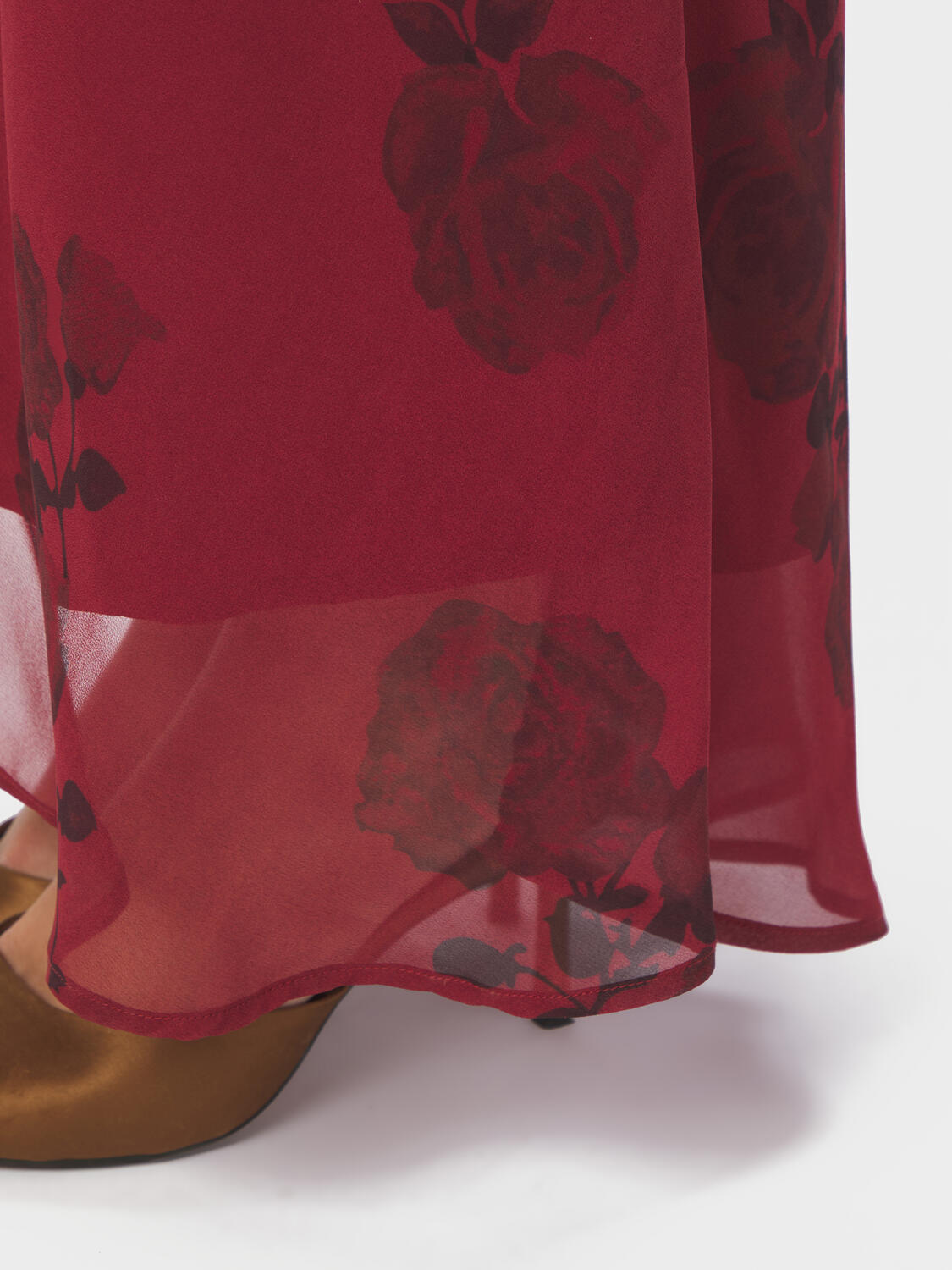 Kelsa Rose kjole - mørkerød