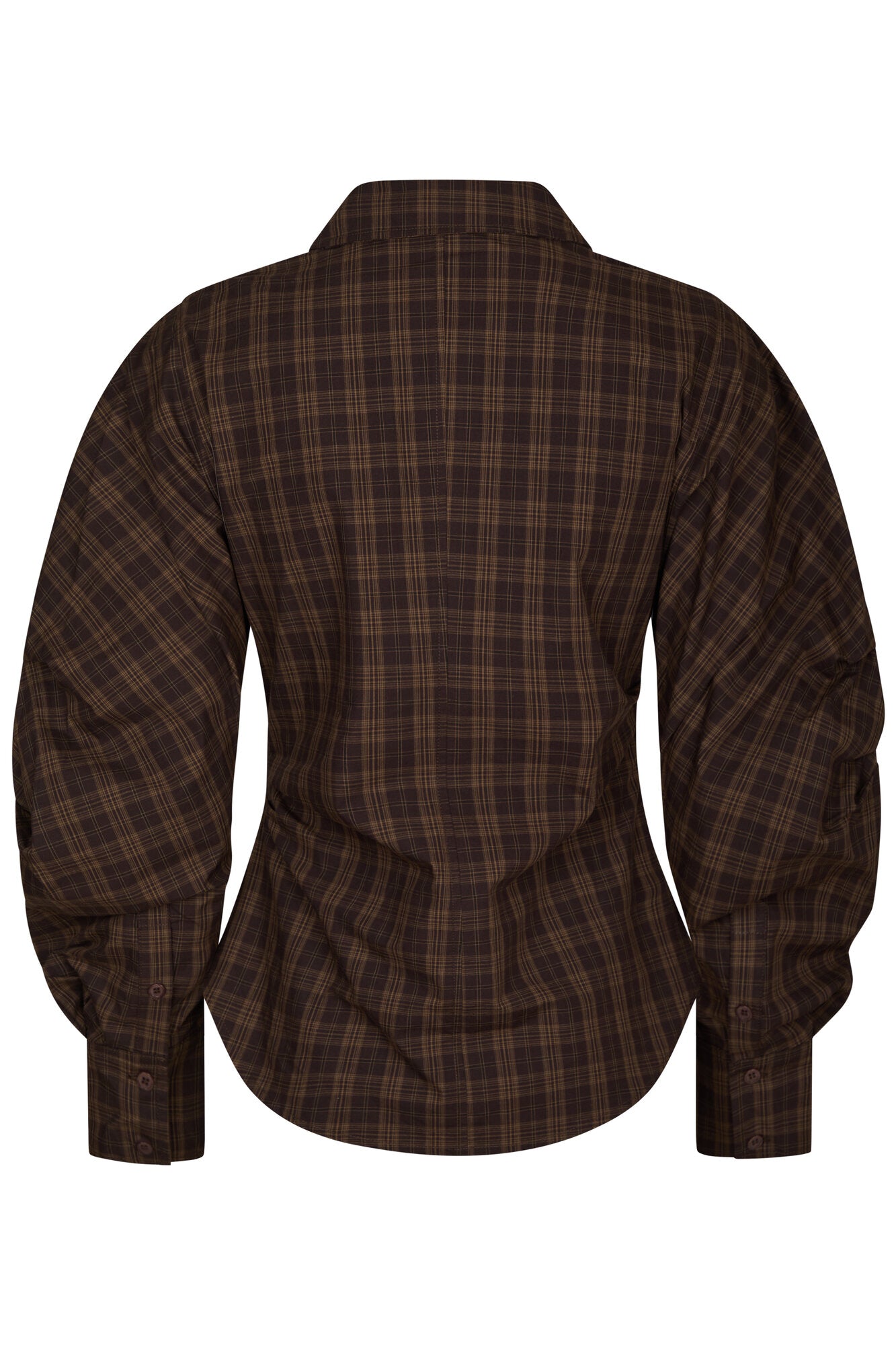 Neoella Check skjorte - mørkebrun