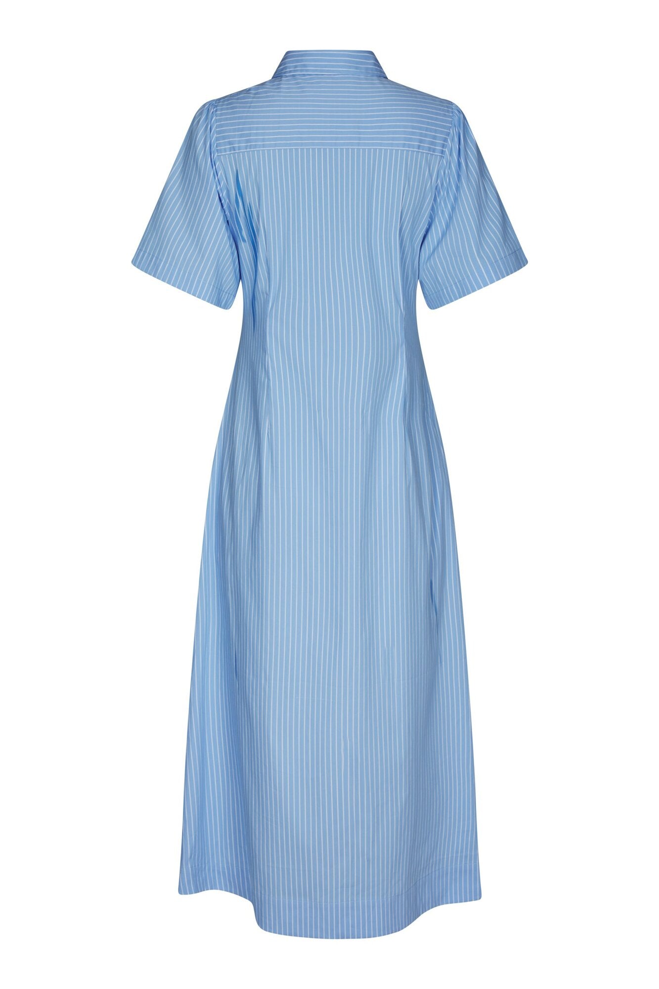 Baia Stripe Poplin kjole - lyseblå