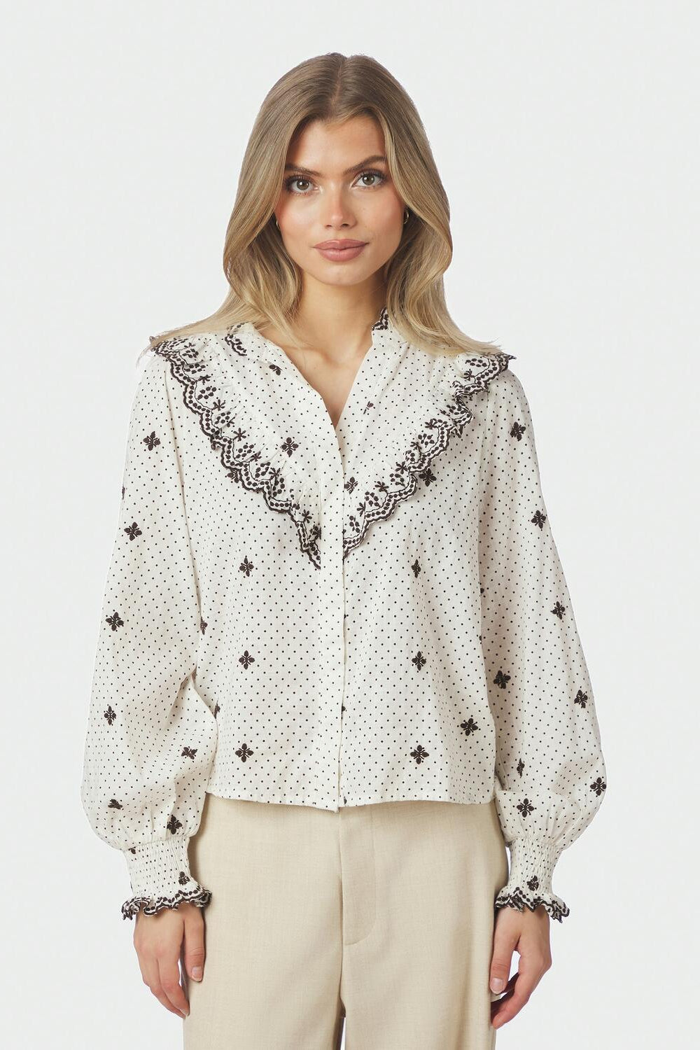 Degas Dot bluse - Off White