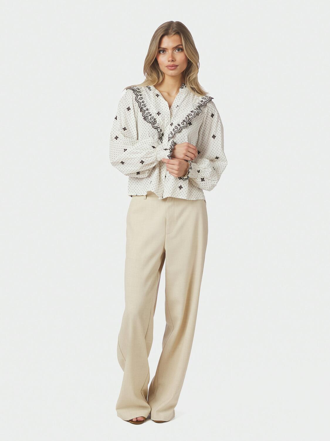 Degas Dot bluse - Off White