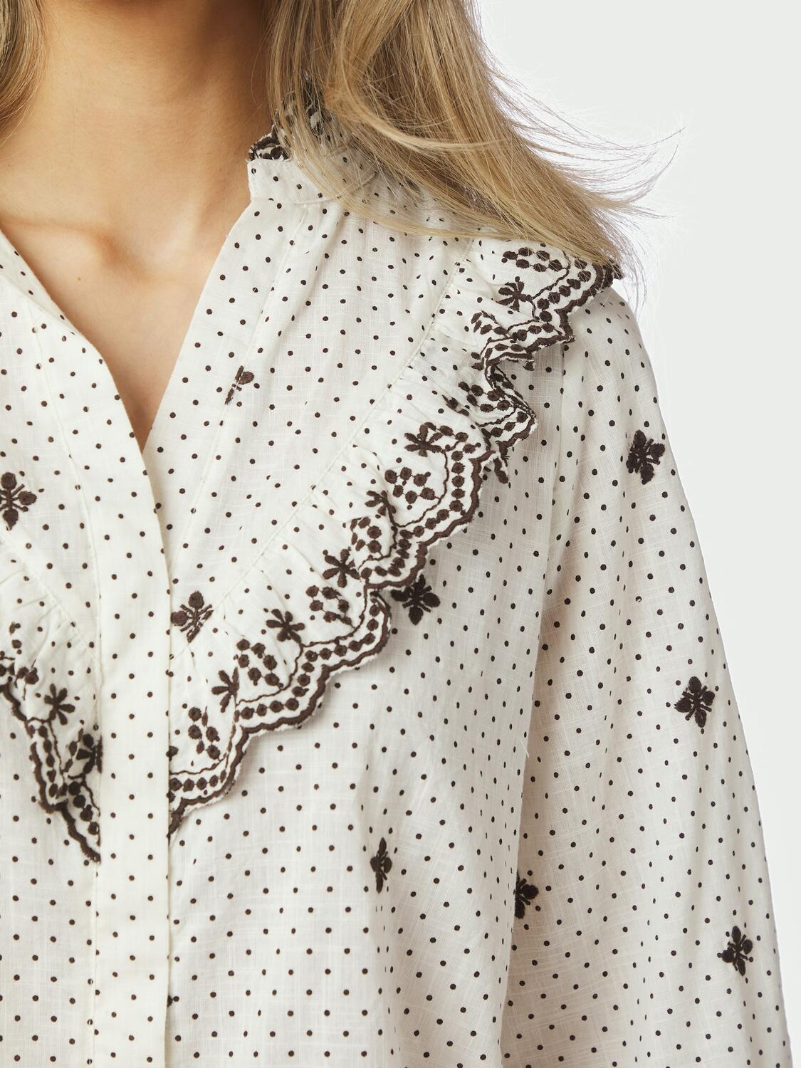 Degas Dot bluse - Off White