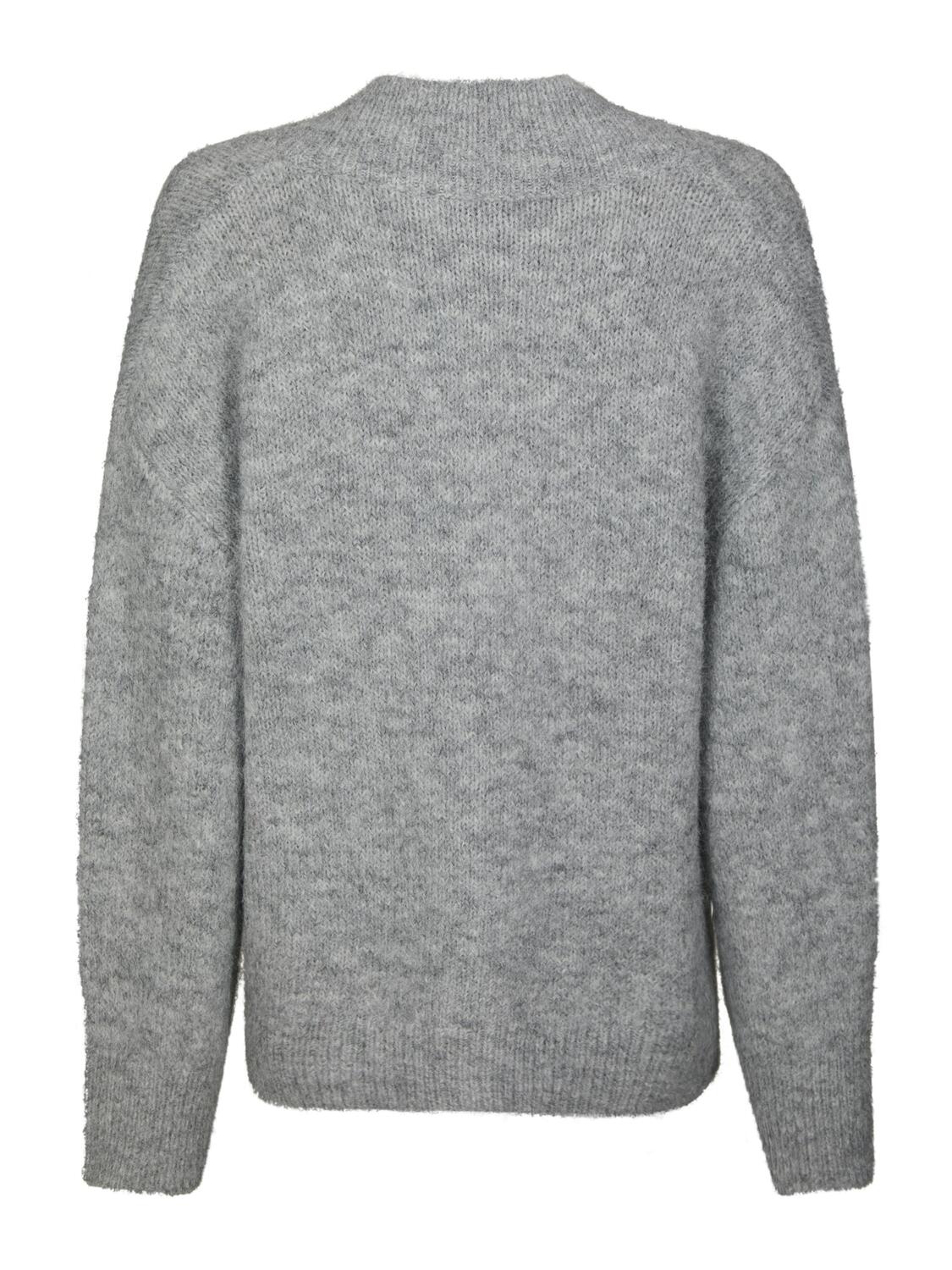 Melli Fluffy striktrøje - Grey Melange