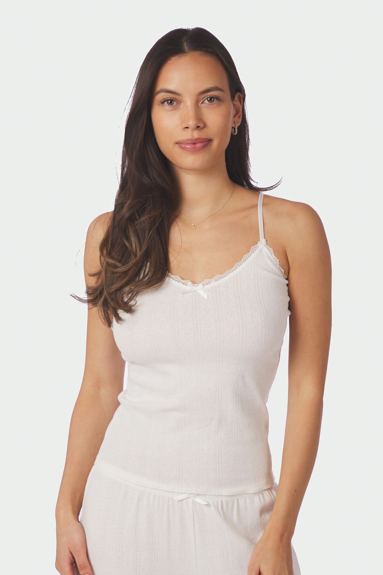 Joya Pointelle top - Off White