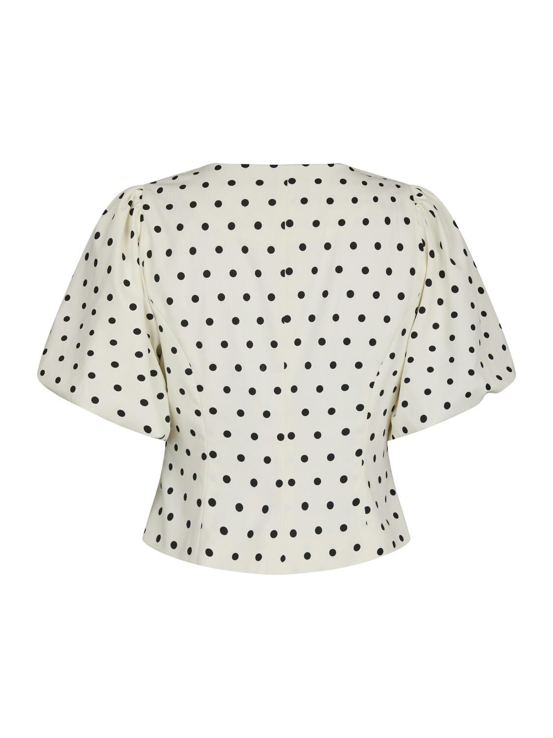 Anela Dot bluse - hvid