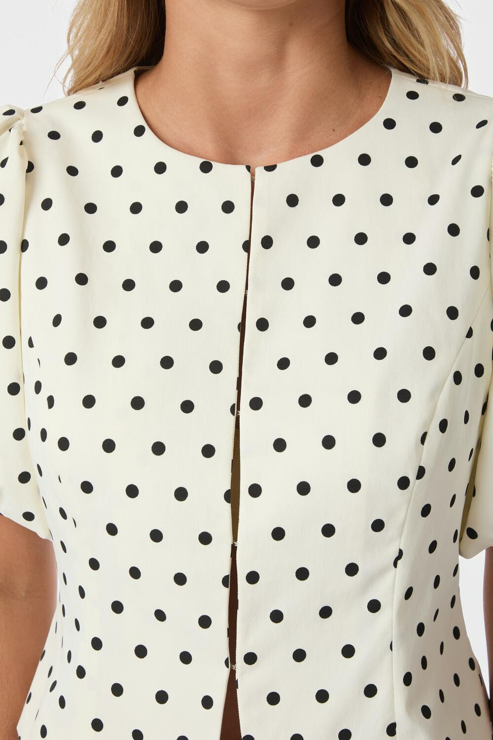 Anela Dot bluse - hvid