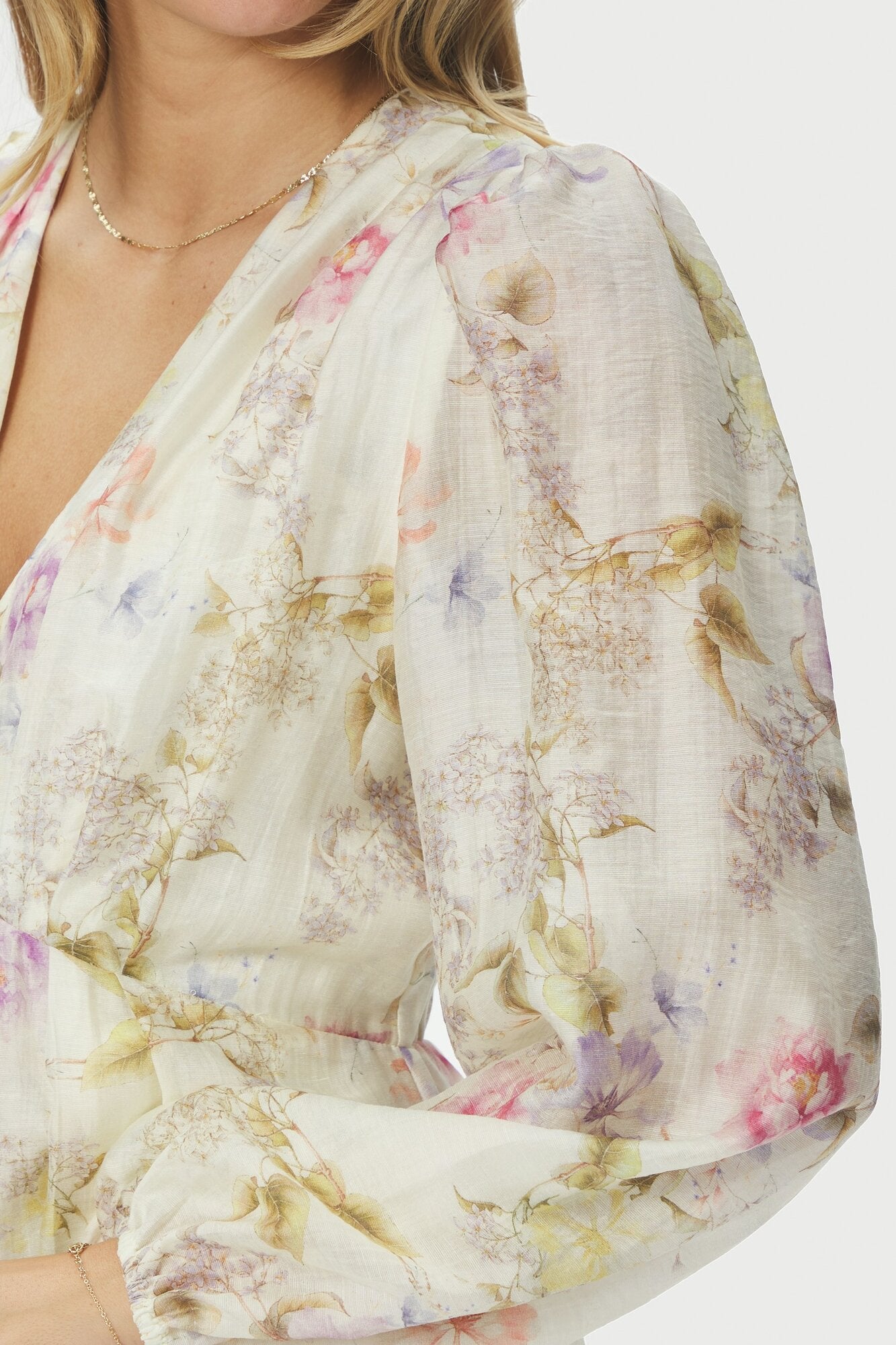 Silfi Vintage Flower kjole - Off White
