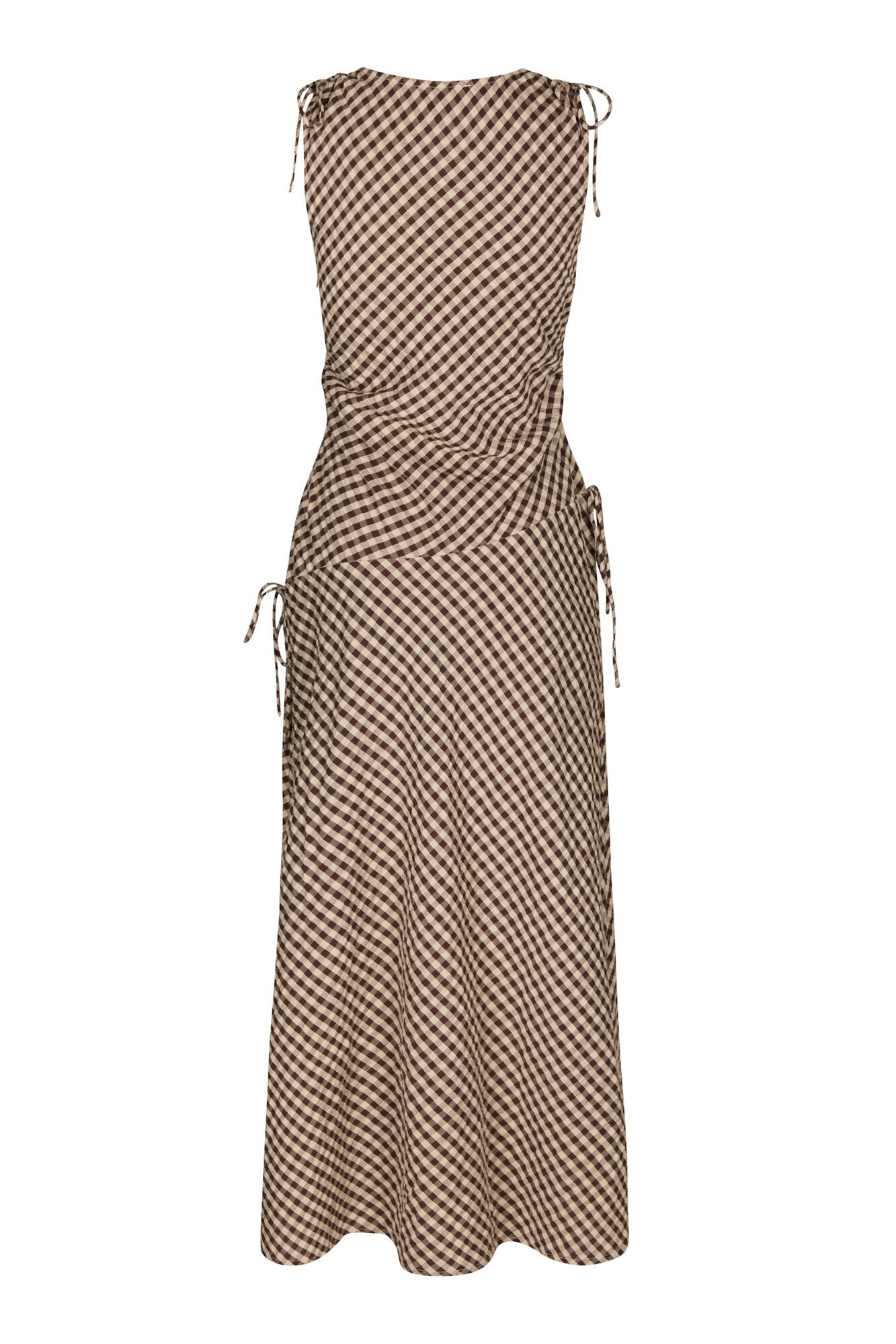 Saxton Check kjole - brun