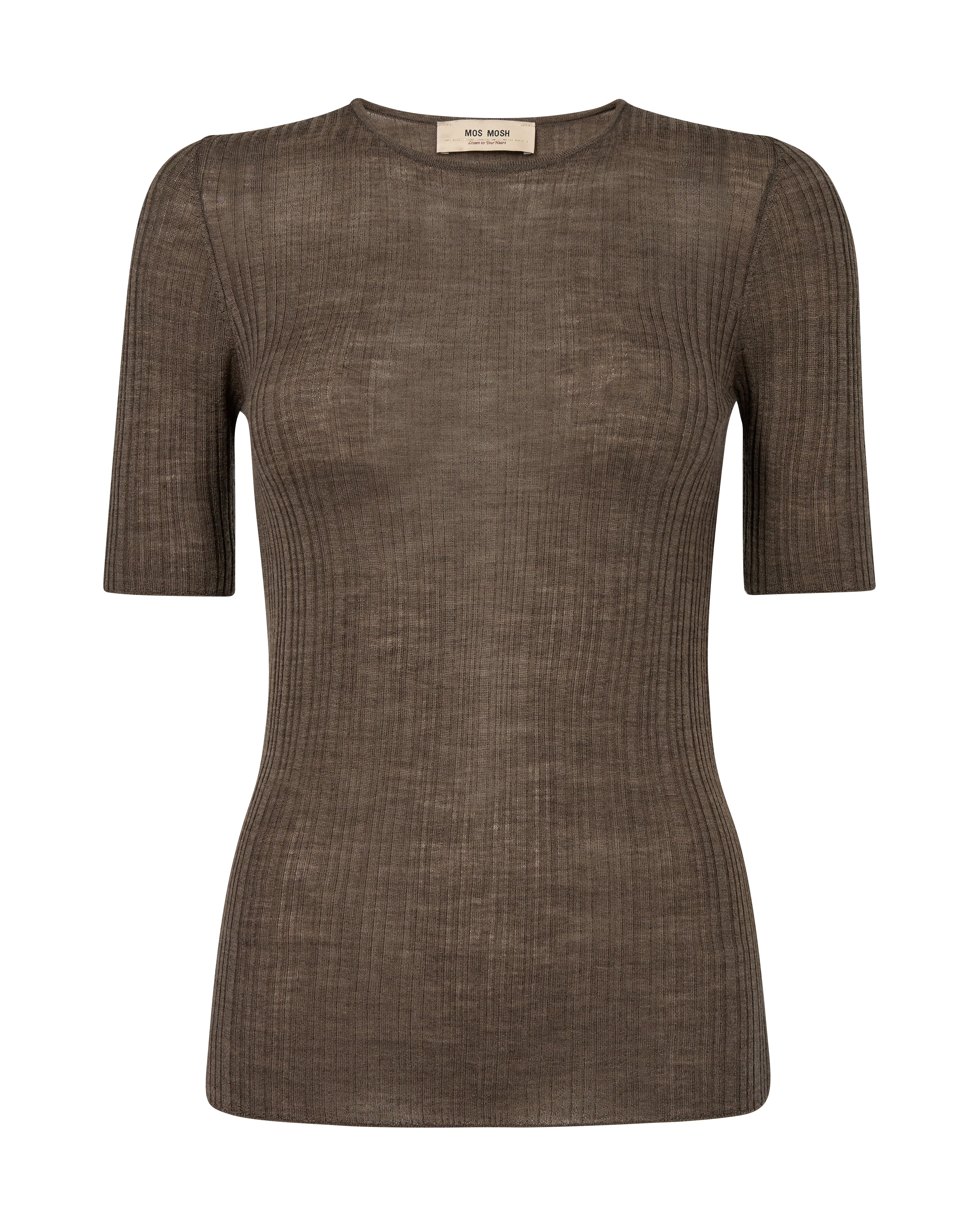 Bouch Rib Knit t-shirt - Chocolate Chip
