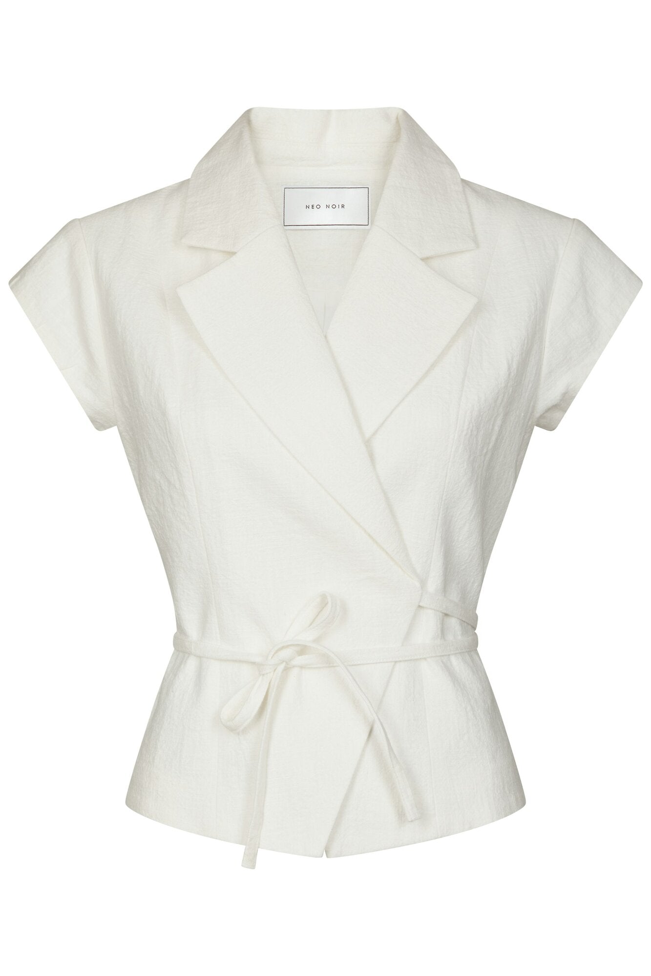 Salima Ramie blazer vest - Off White