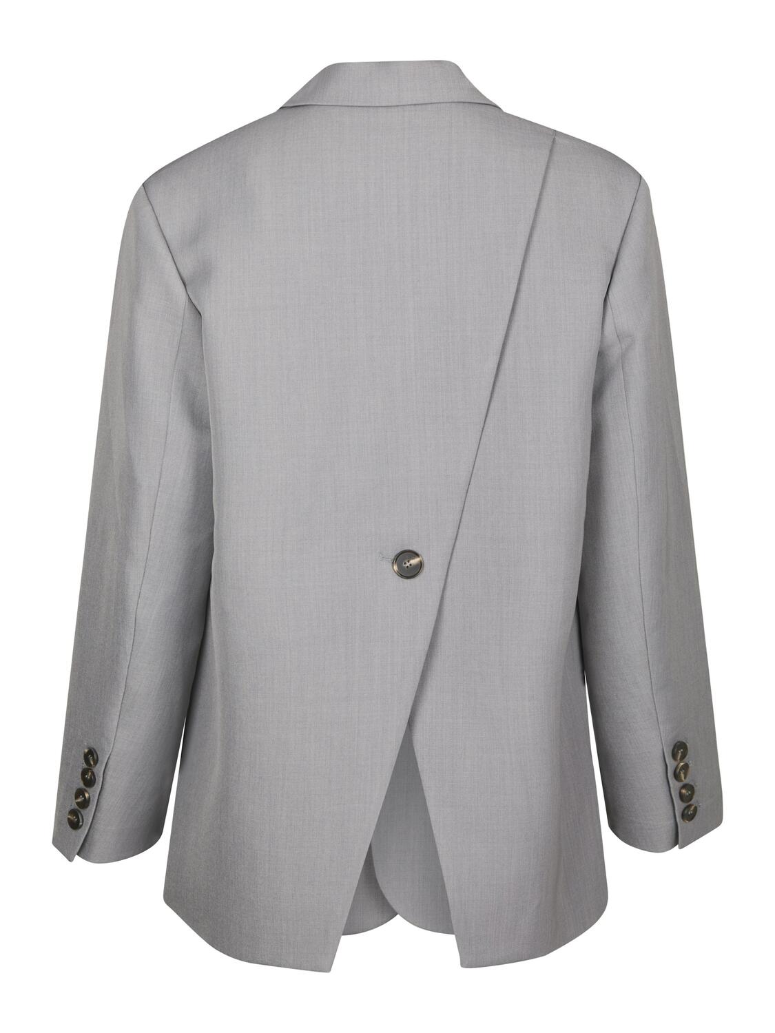 Aarielle Structure blazer - Grey Melange