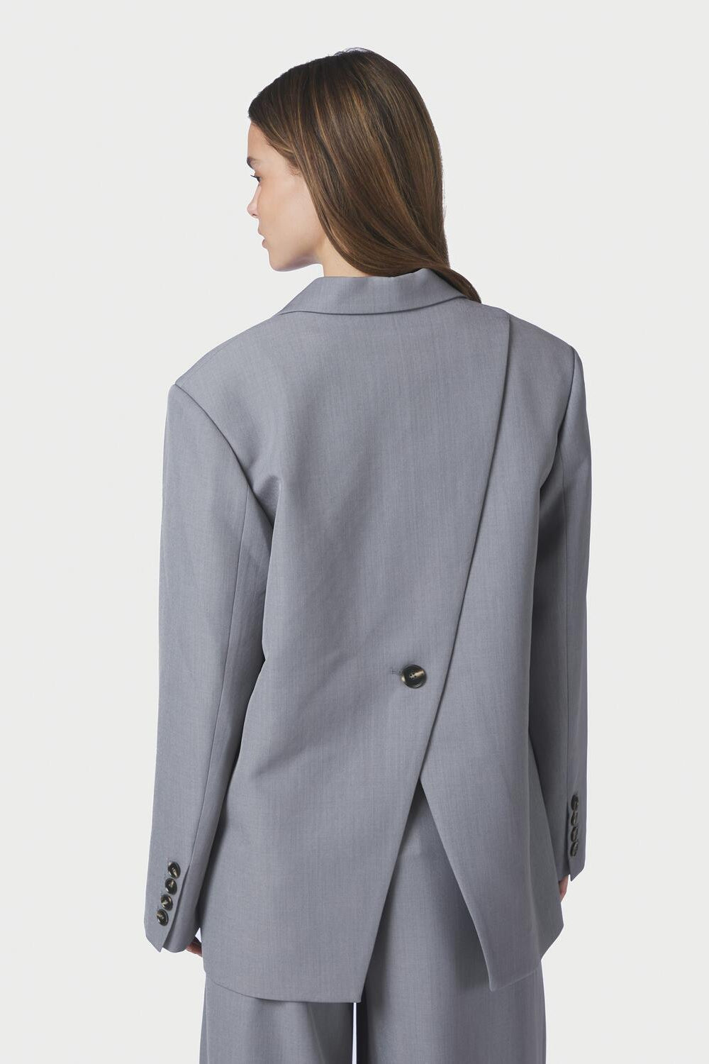 Aarielle Structure blazer - Grey Melange