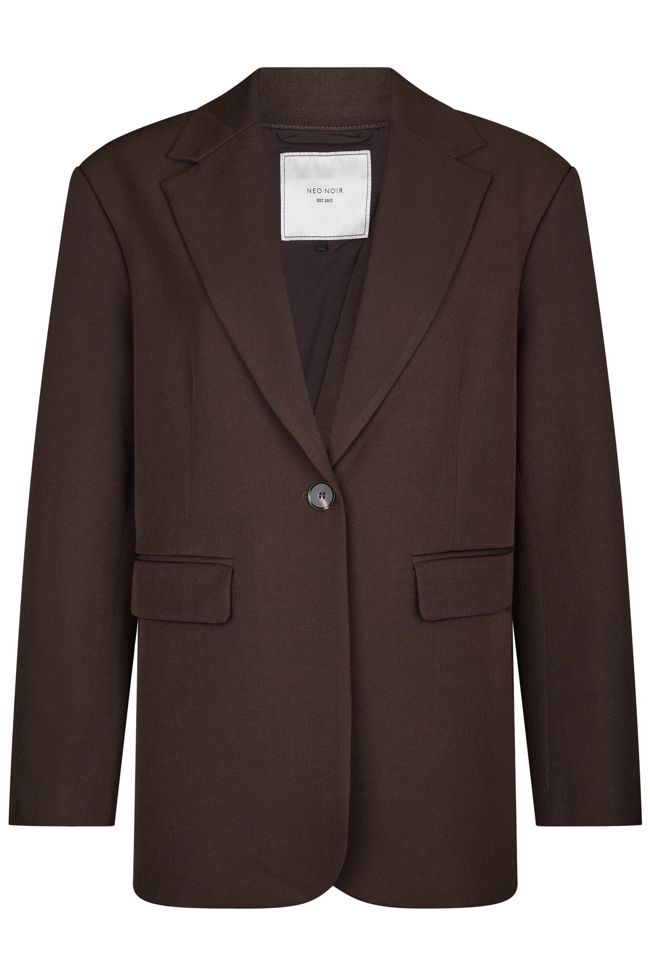 Aarielle Structure blazer - mørkebrun