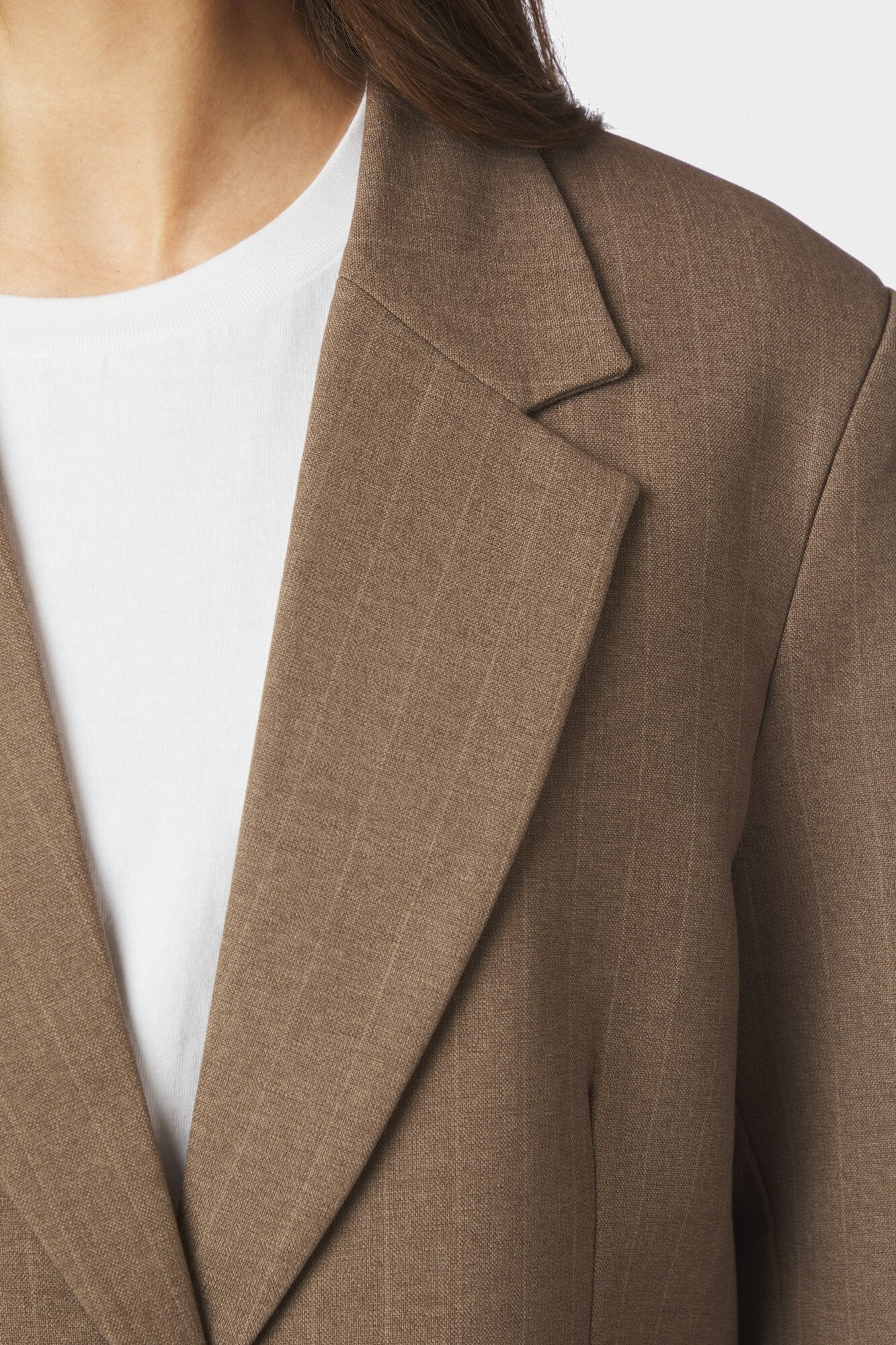 Gaby Pinstripe blazer - Taupe