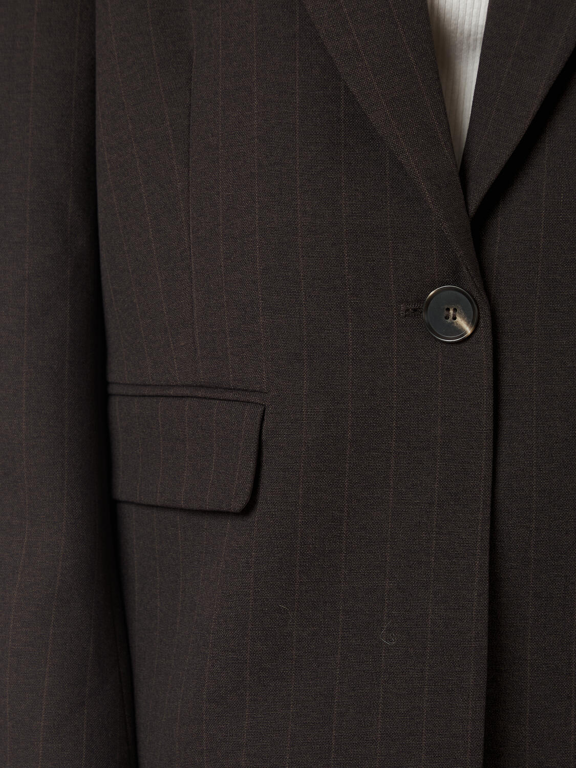 Gaby Pinstripe blazer - mørkebrun