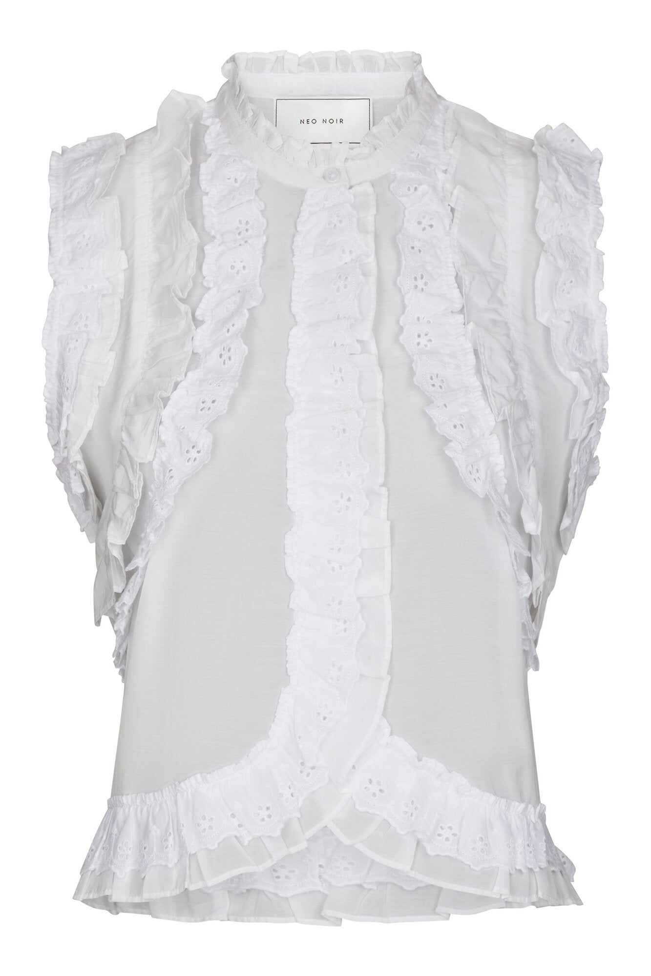 Celia Ruffle top - hvid
