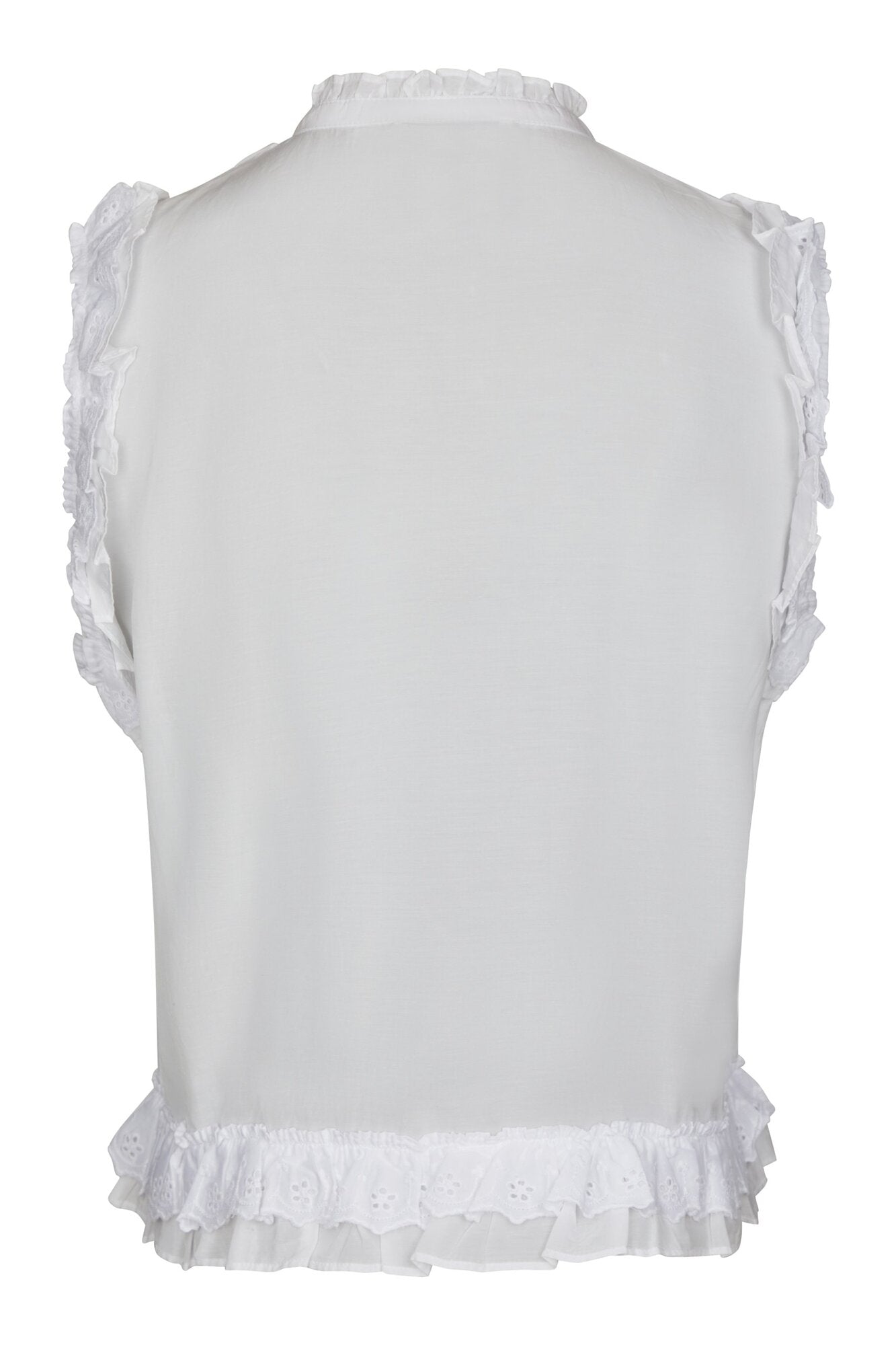 Celia Ruffle top - hvid