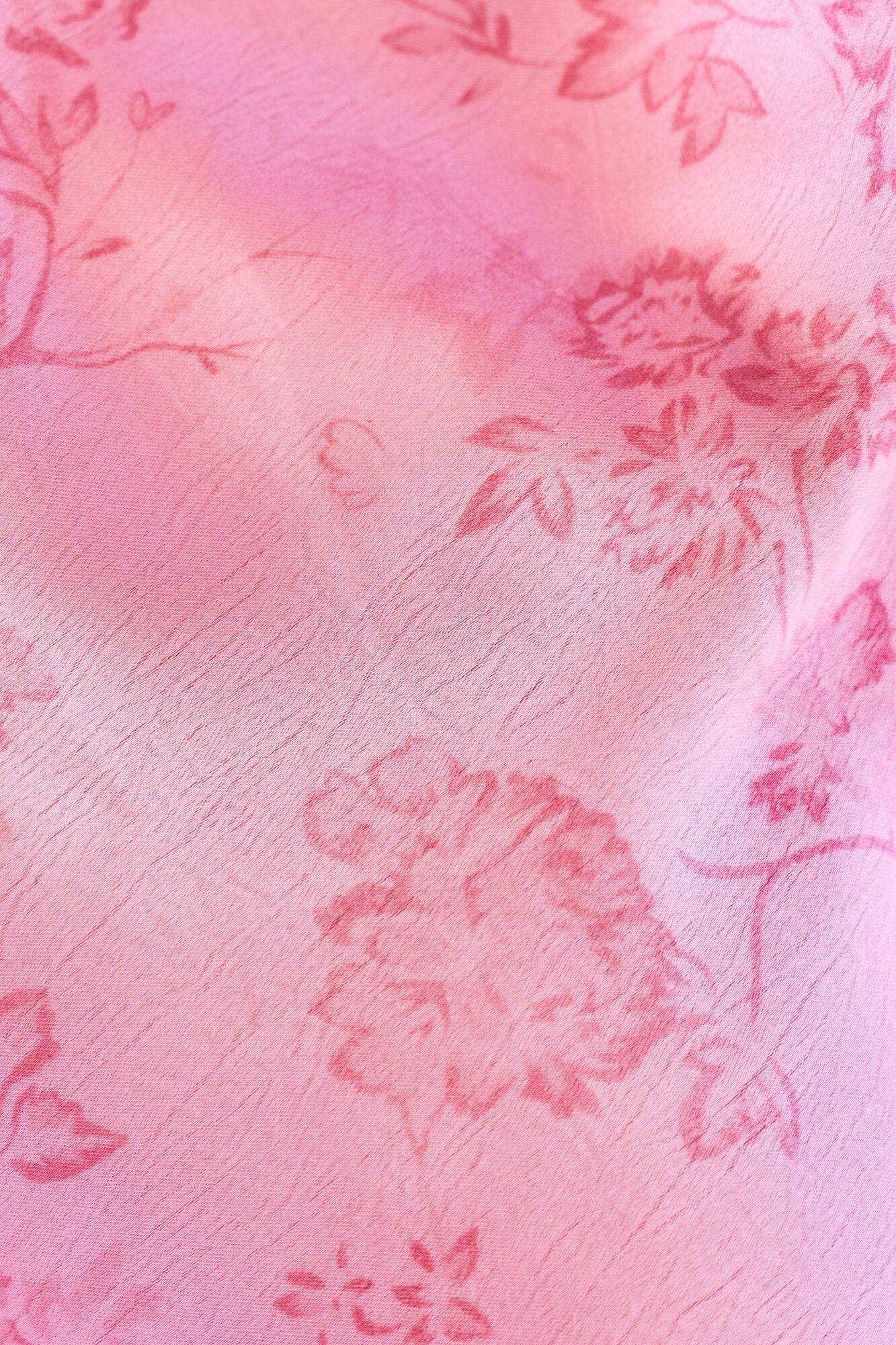 Fiona Pattern Satin kjole - lyserød
