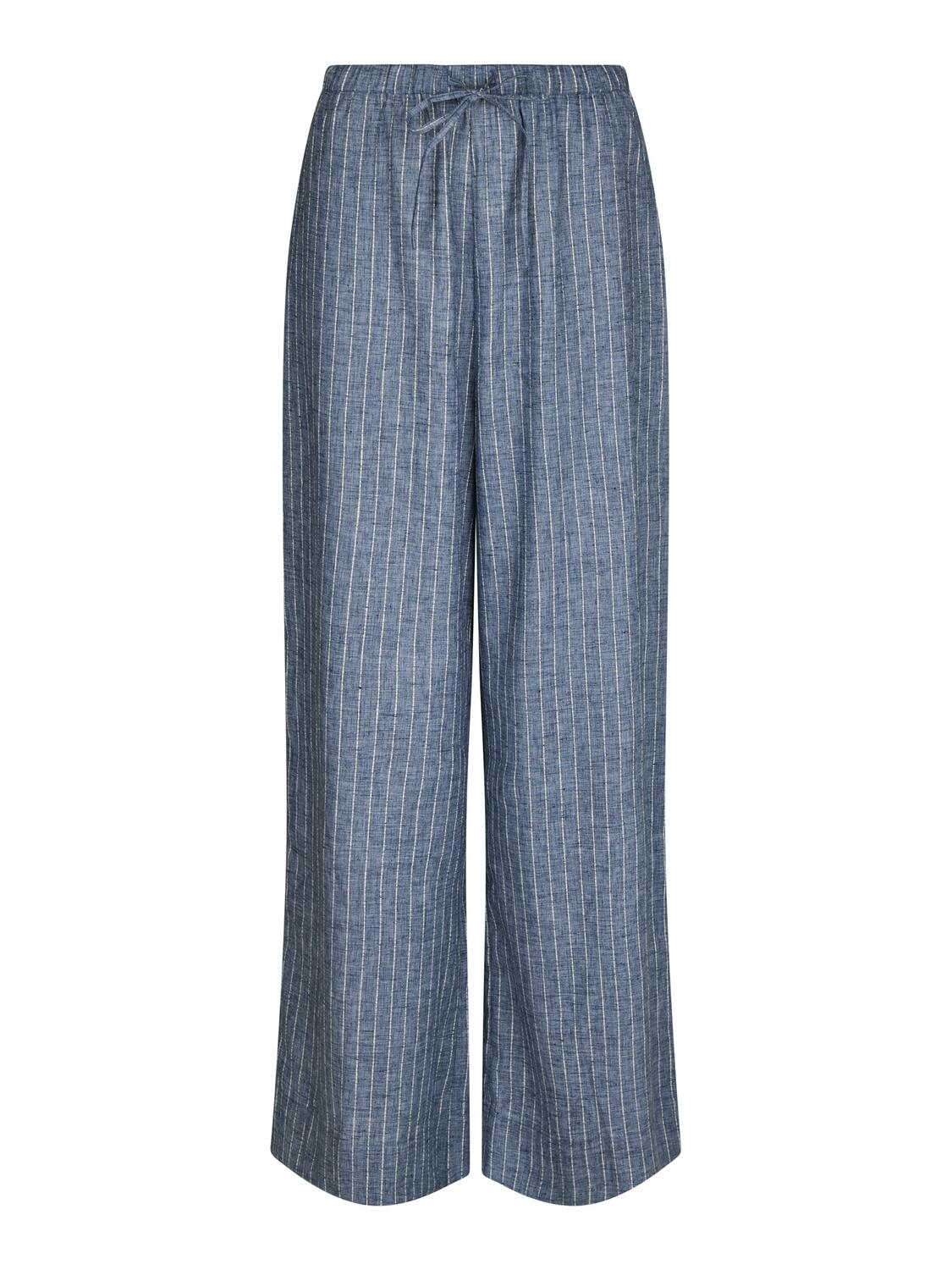 Heifa Emb Stripe bukser - blå