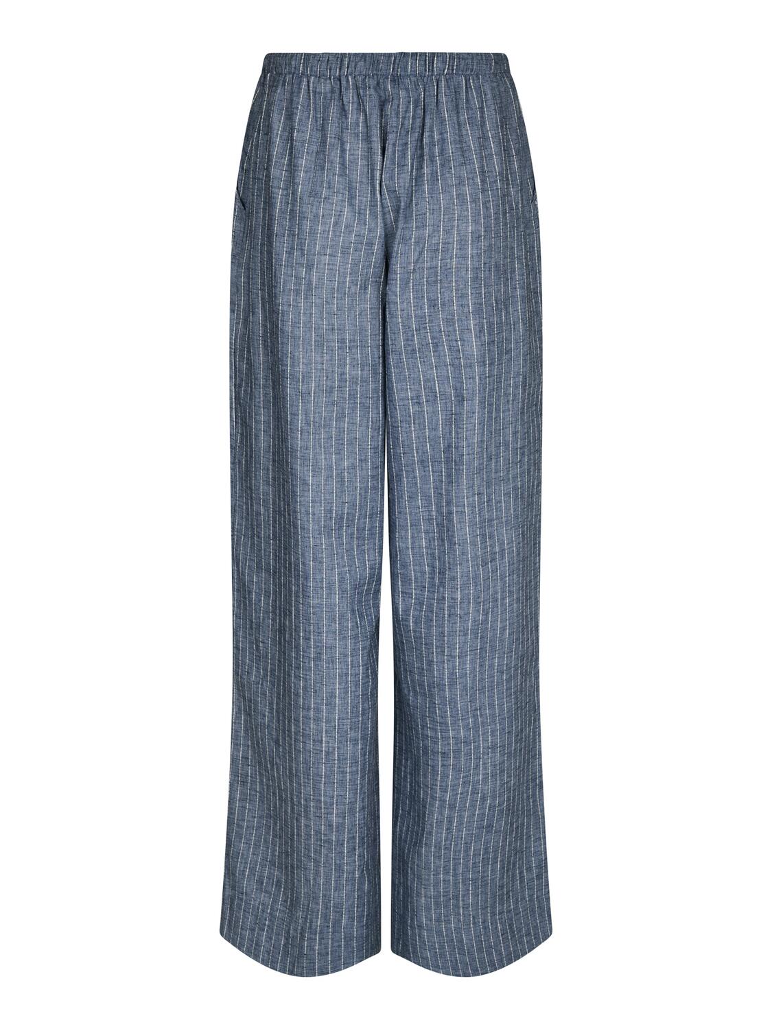 Heifa Emb Stripe bukser - blå