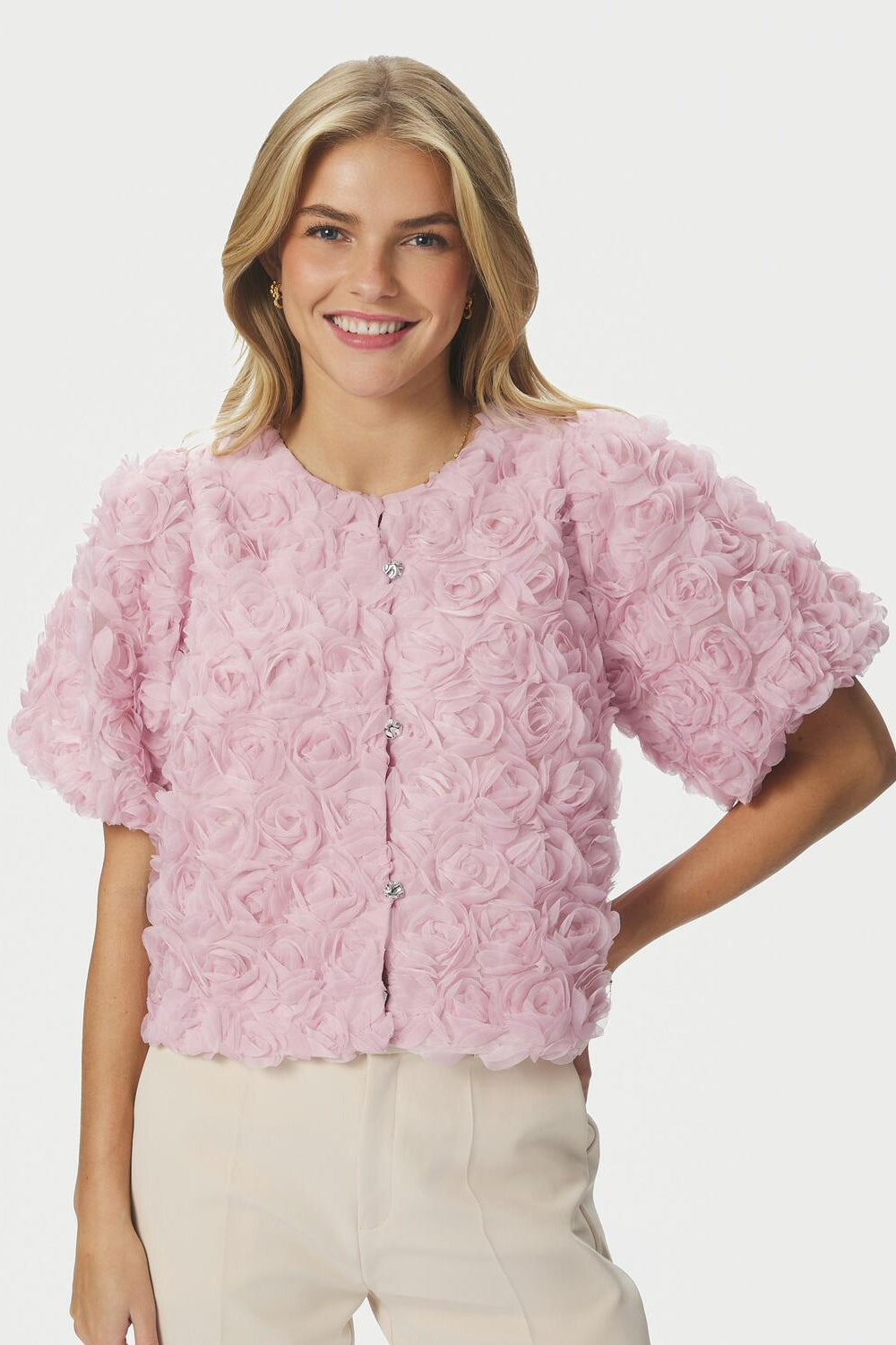 Aisa Flower bluse - rosa