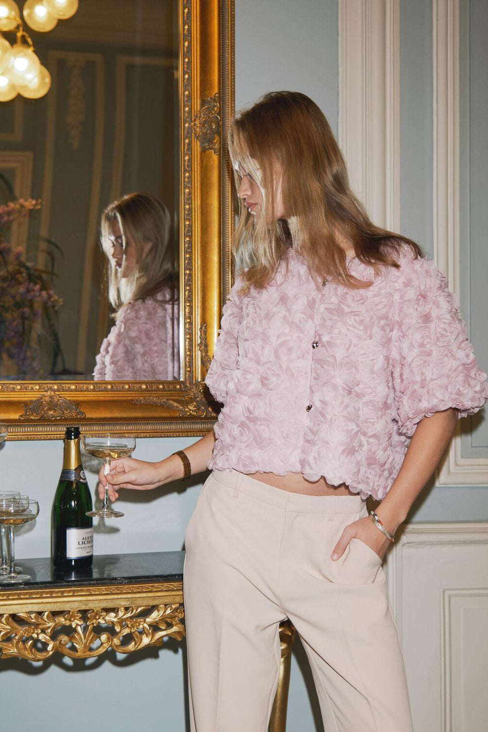 Aisa Flower bluse - rosa