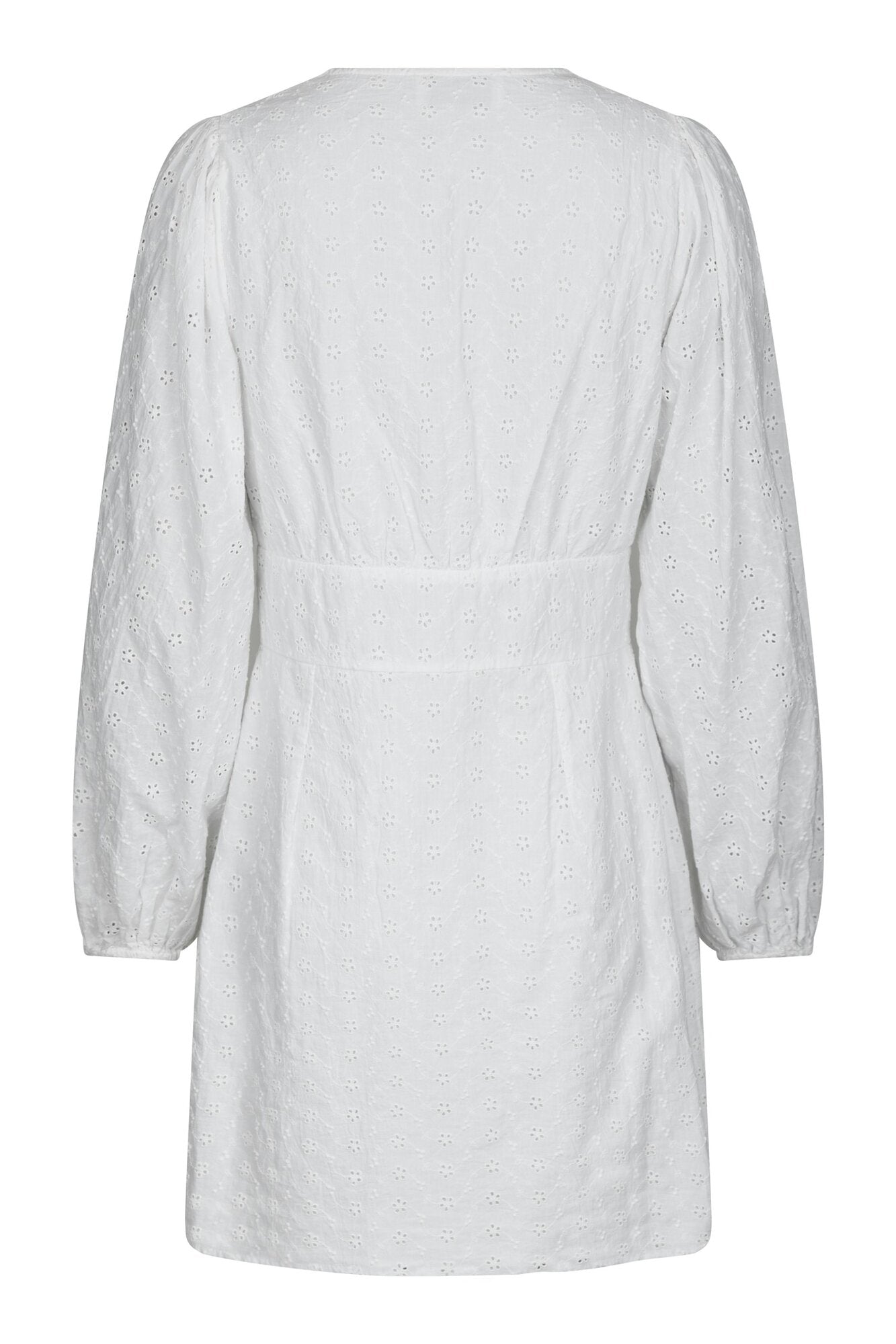 Mabel Embroidery kjole - hvid