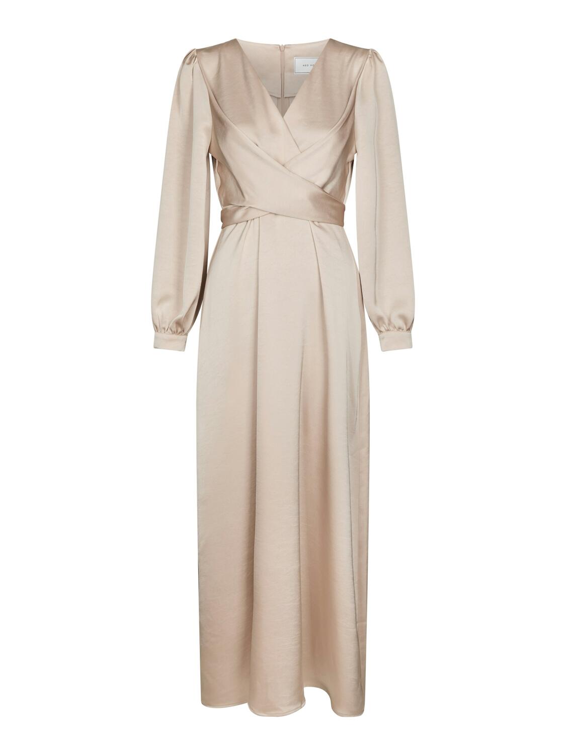 Bretti Heavy Sateen kjole - Champagne