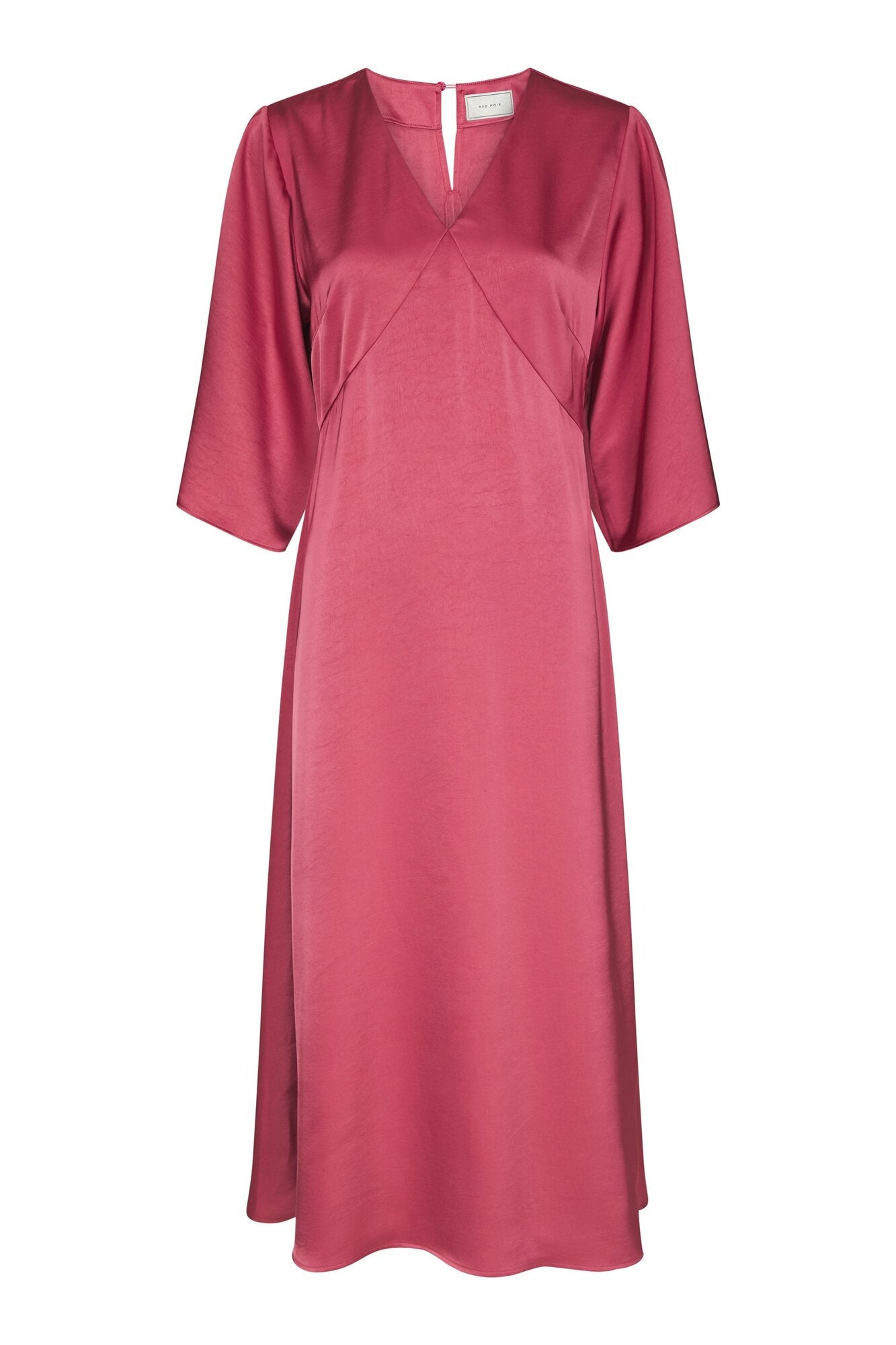Remara Heavy Sateen kjole - Cherry Pink