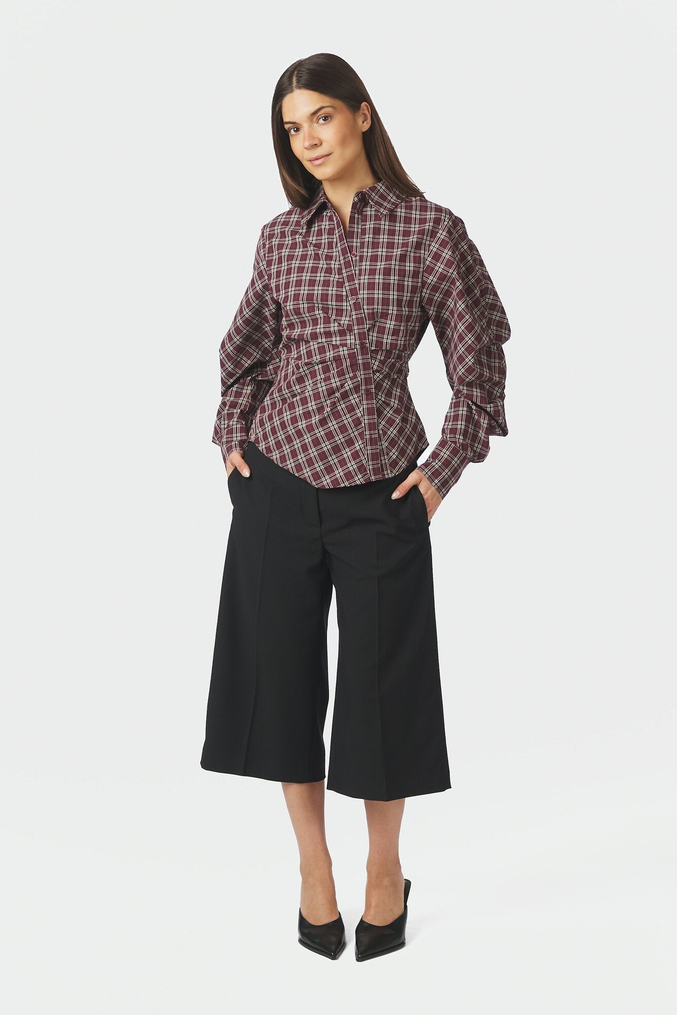 Neoella Check skjorte - Plum
