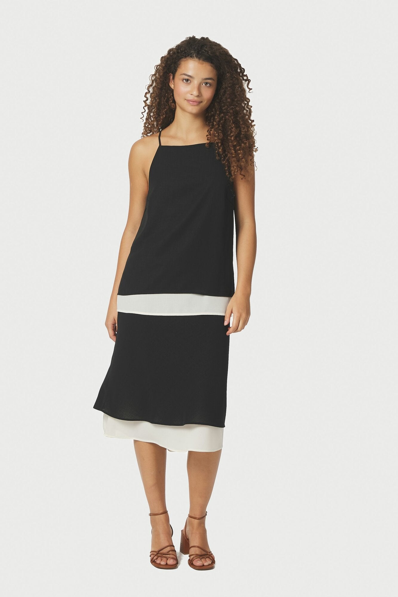 Toril Chiffon top - sort