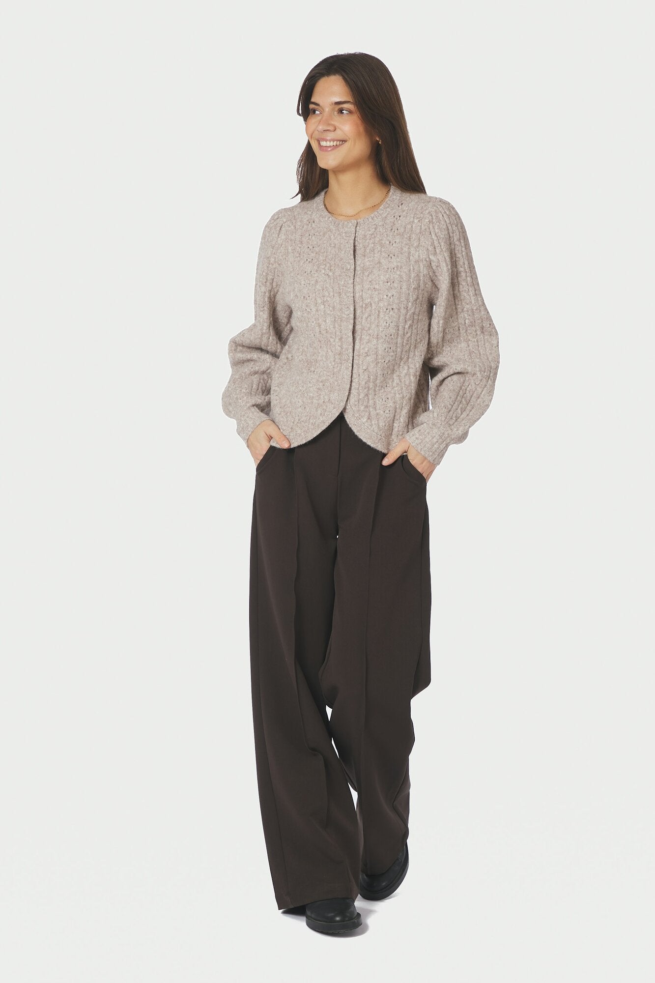 Koteas Cable cardigan - Beige Melange