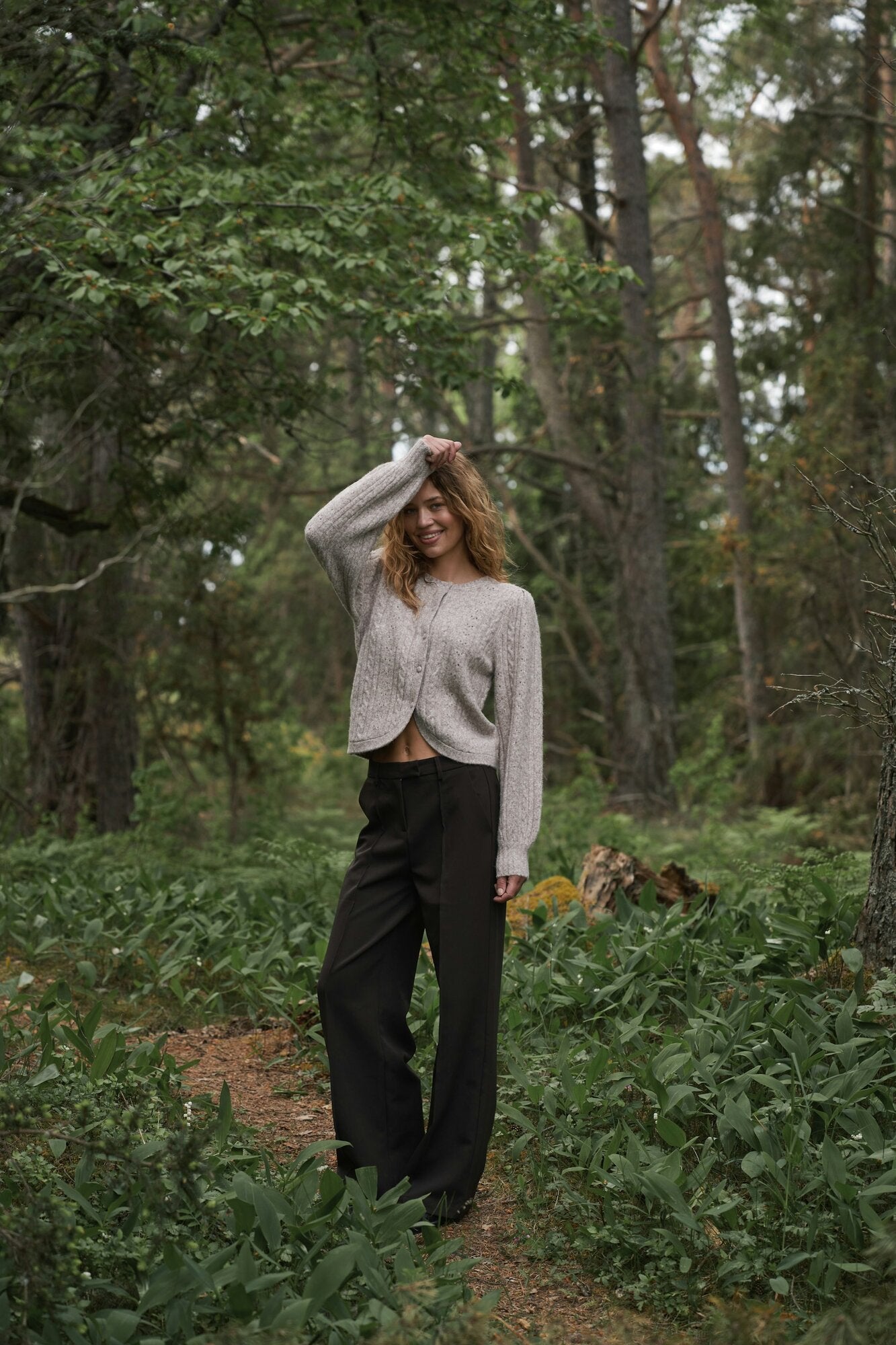 Koteas Cable cardigan - Beige Melange