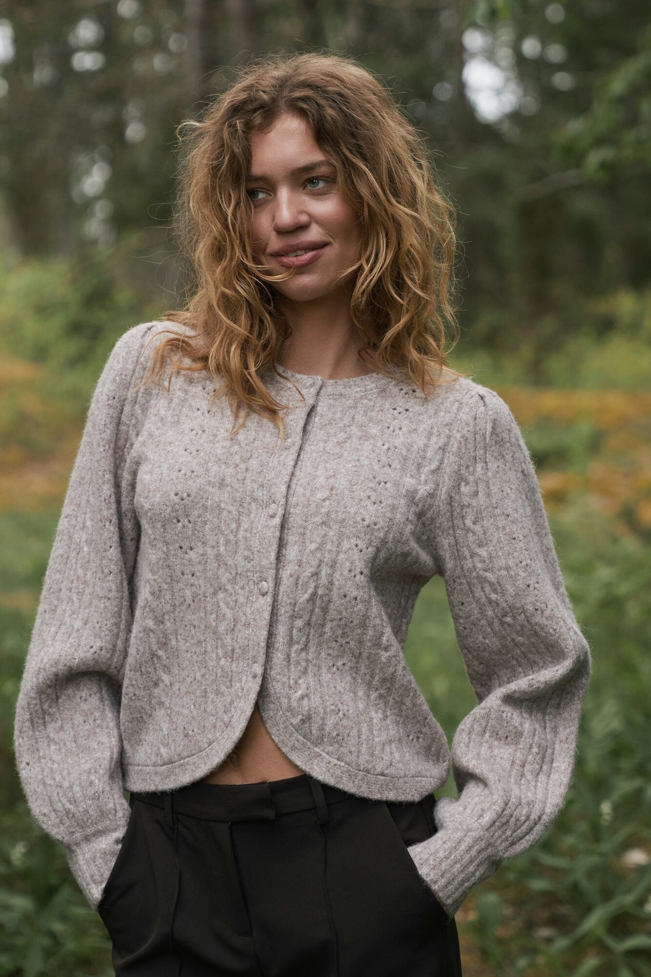 Koteas Cable cardigan - Beige Melange